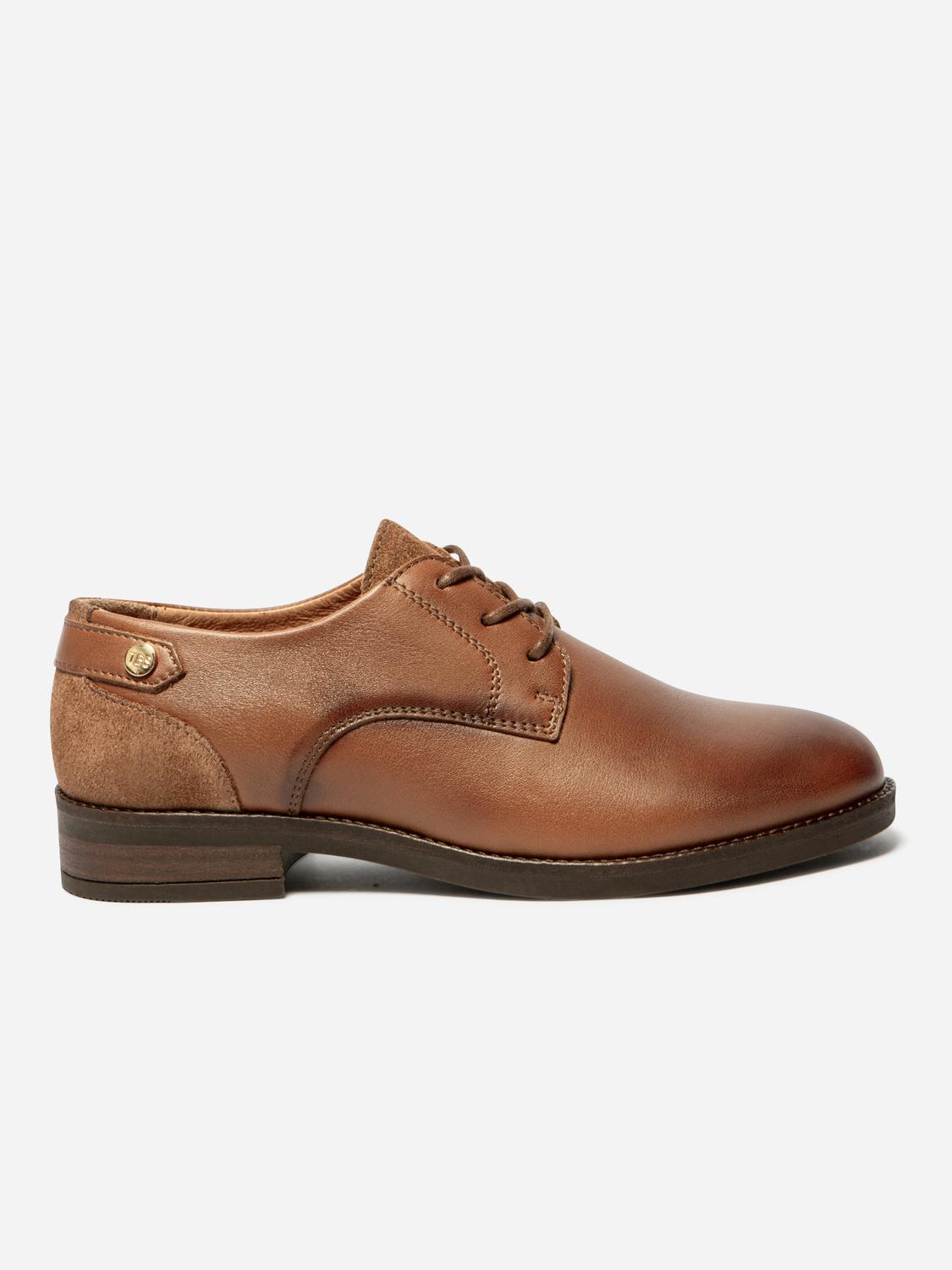 Derbies Femme Confort Tout Cuir Marron FOSTINA