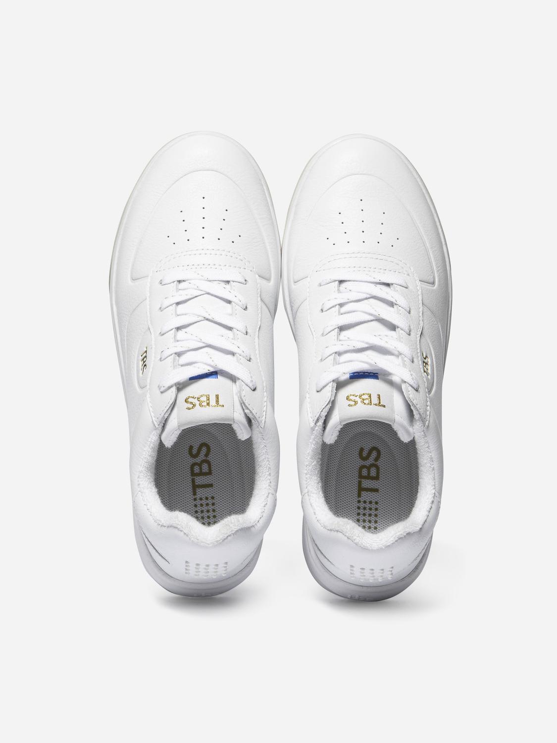 Baskets Femme Confort Cuir Blanc