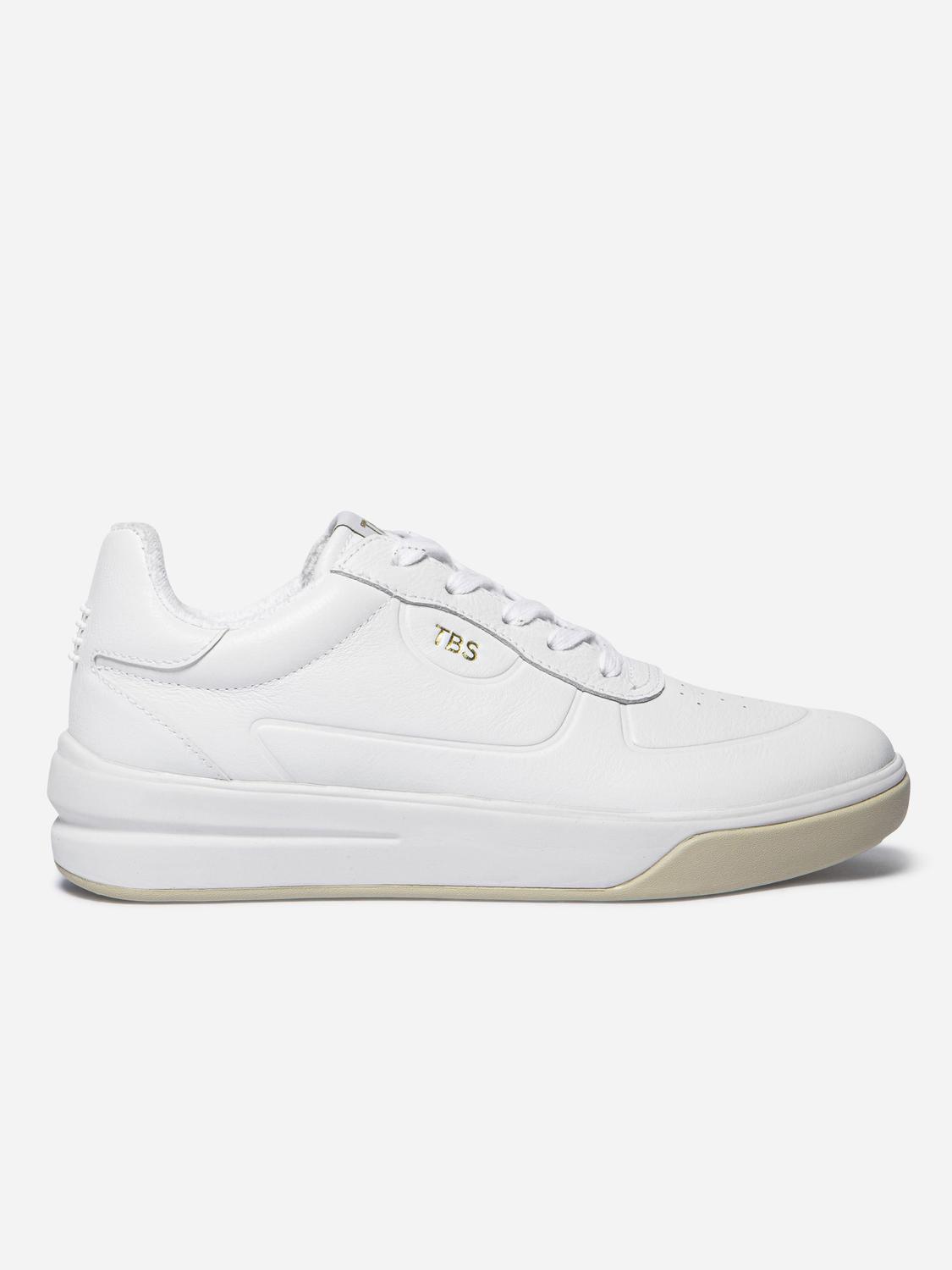 Baskets Femme Confort Cuir Blanc