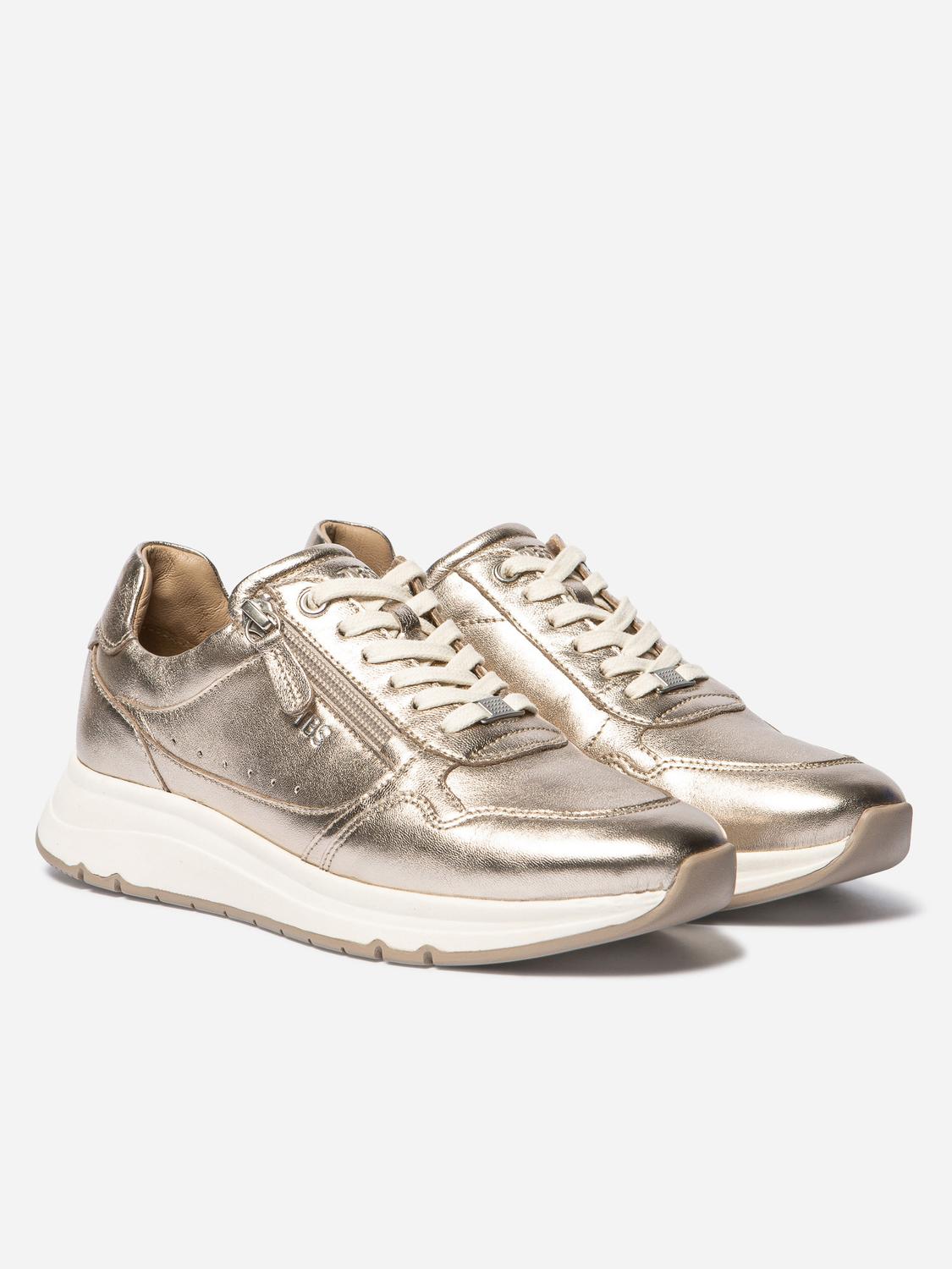 Women's leather sneakers Bronze BLONZIP
