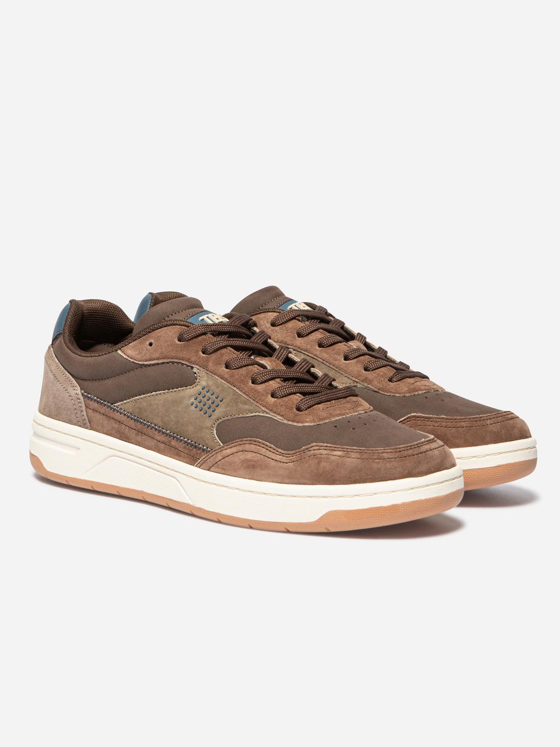 Tennis Homme Cuir Nubuck Marron ALMERIO Tennis Homme Cuir Nubuck Marron ALMERIO