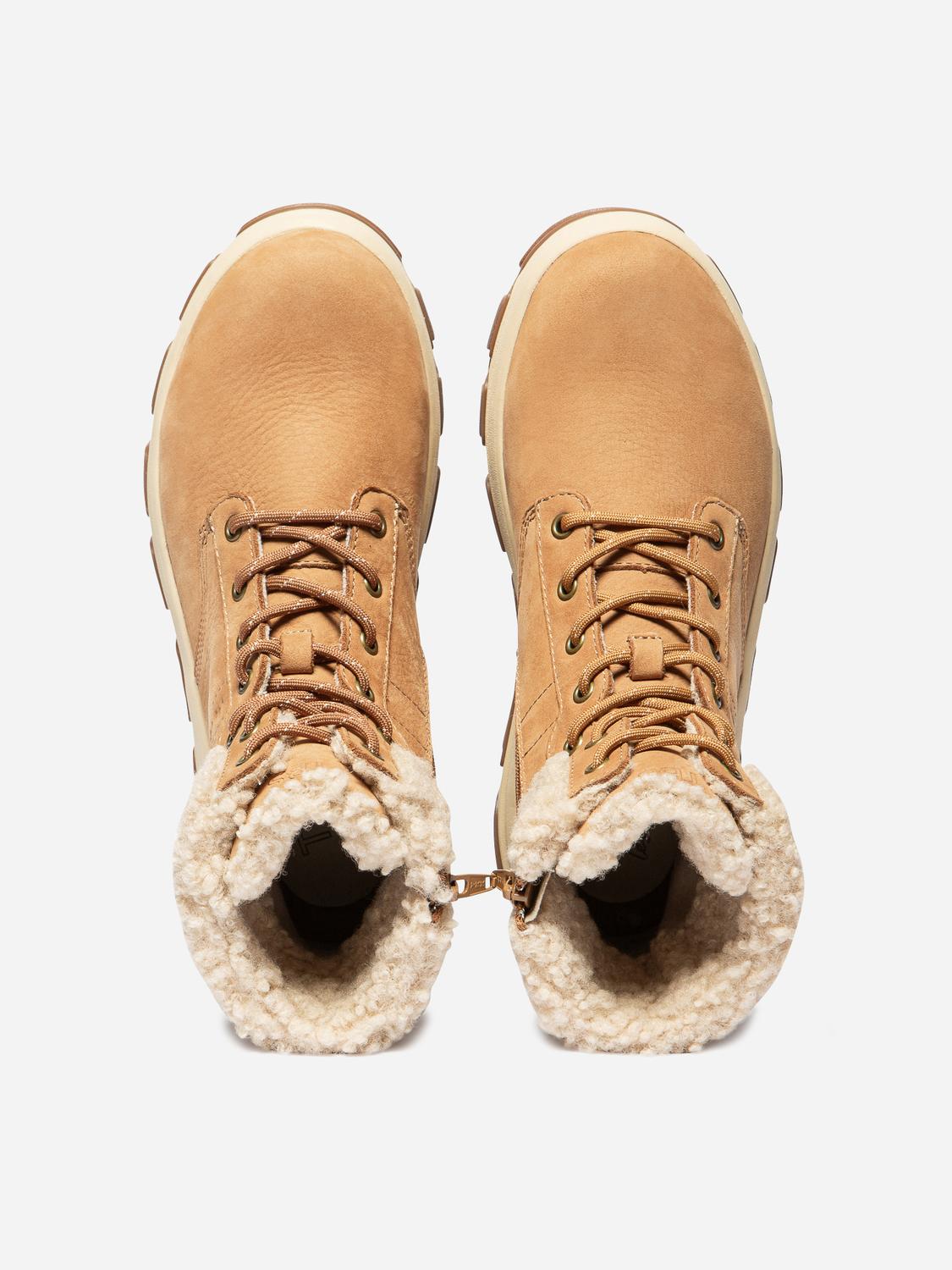 Boots Femme Fourrées Semelle Crantée Cuir Camel Boots Femme Fourrées Semelle Crantée Cuir Camel