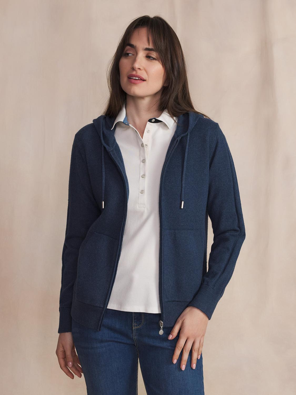 Gilet Femme Coton Laine Bleu ENOLAGIL Gilet Femme Coton Laine Bleu ENOLAGIL