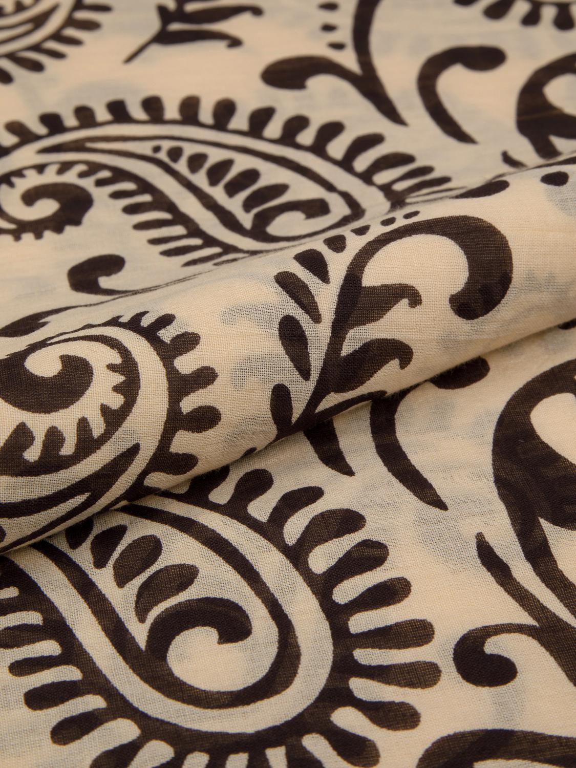 Foulard Femme Textile Chocolat et Osier ANNAFOU
