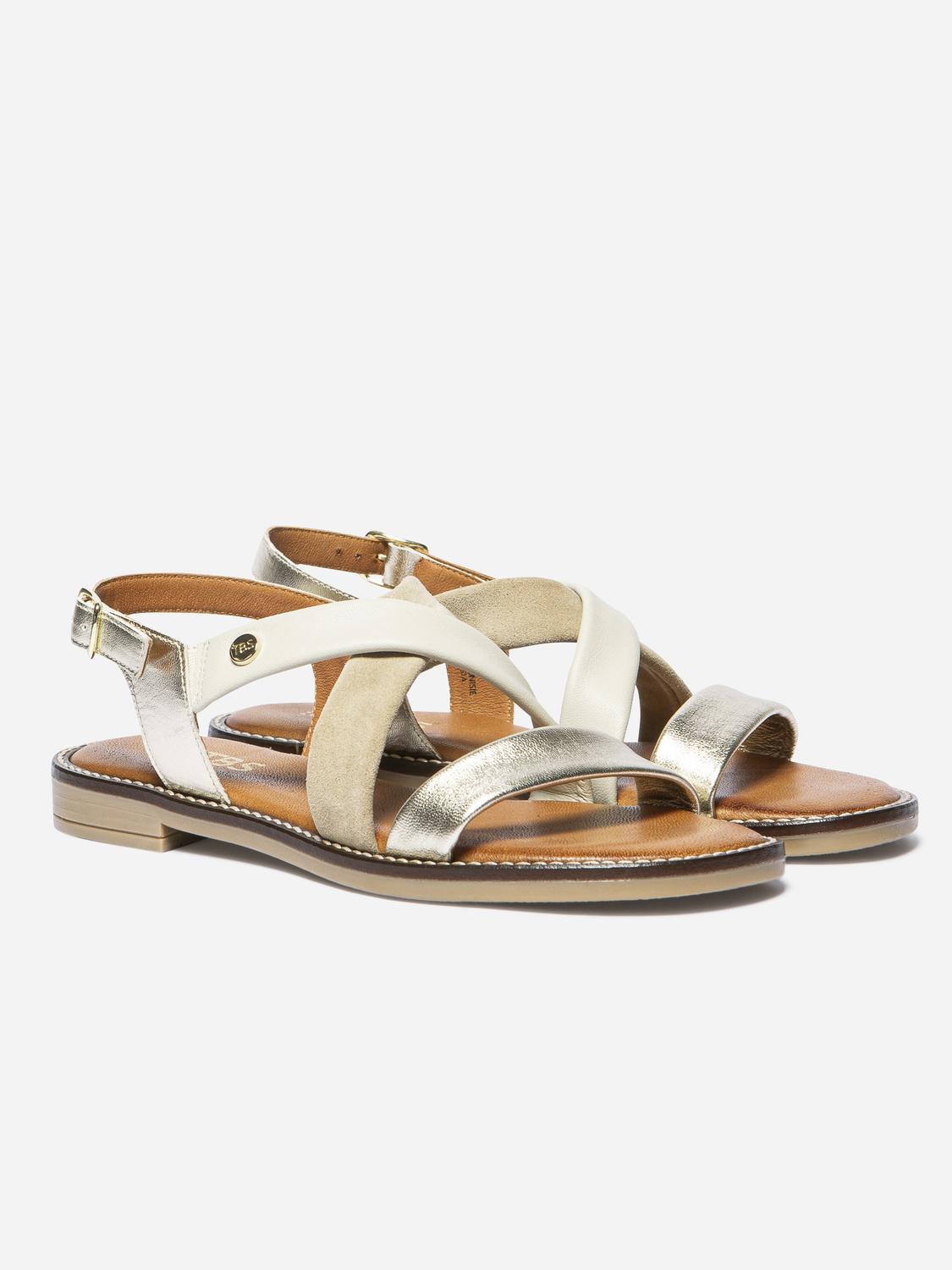 Sandales Plates Femme Cuir Fermeture Camel Sandales Plates Femme Cuir Fermeture Camel