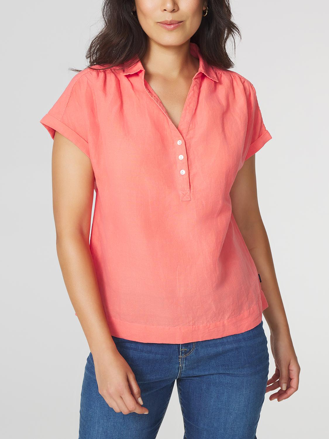 Blouse Femme Lin et Coton Rouge ILONAMIS