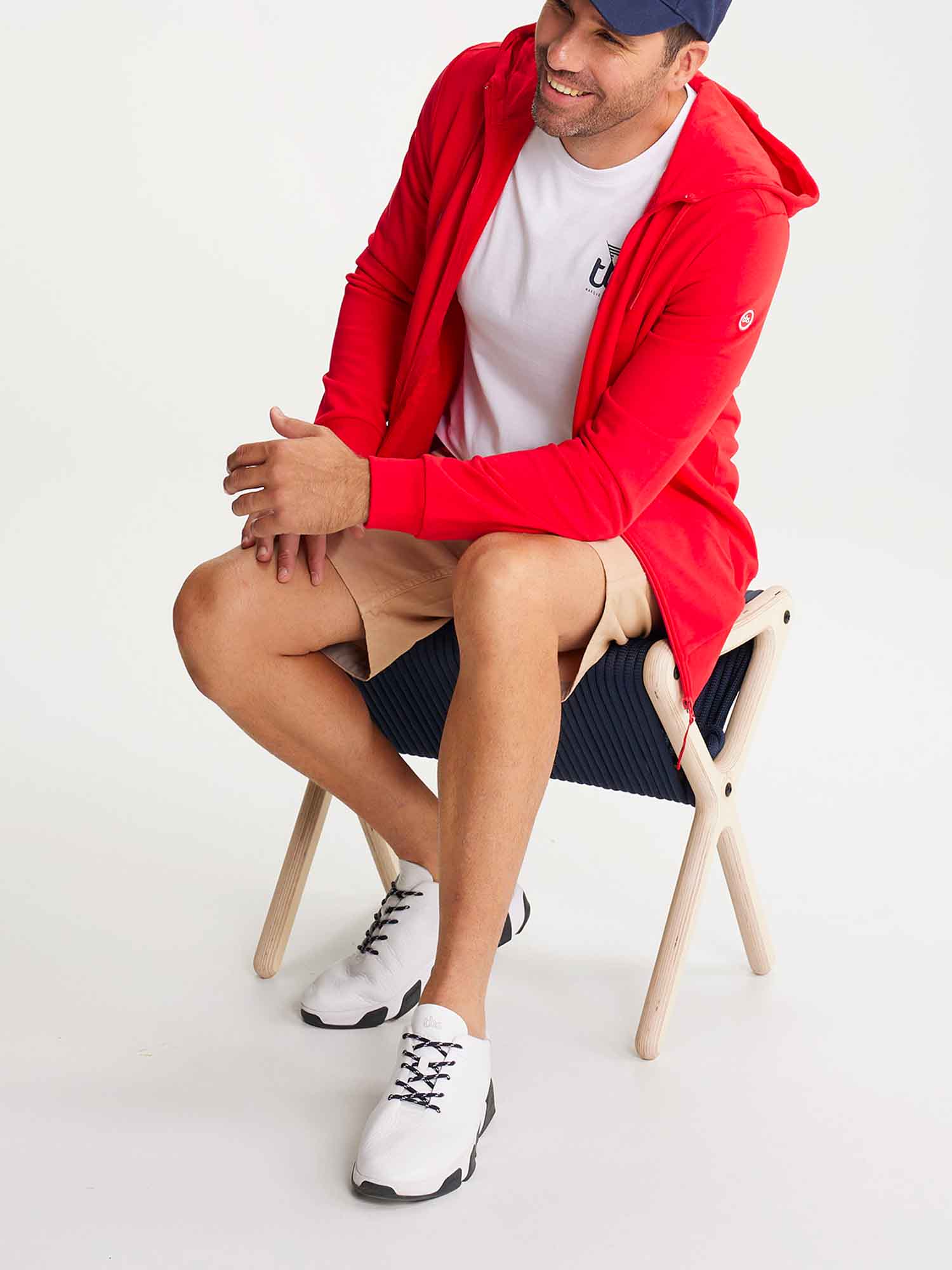 Sweat Homme Molletonné A Capuche Rouge