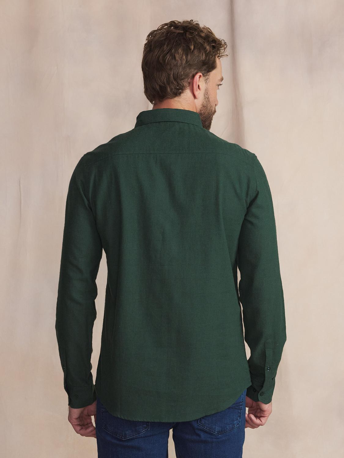 Chemise Homme Coton Flanelle Vert BERLICHE Chemise Homme Coton Flanelle Vert BERLICHE