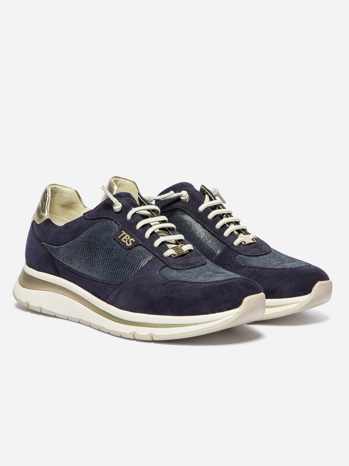 Tennis Femme Textile Marine et Or BLOLACE