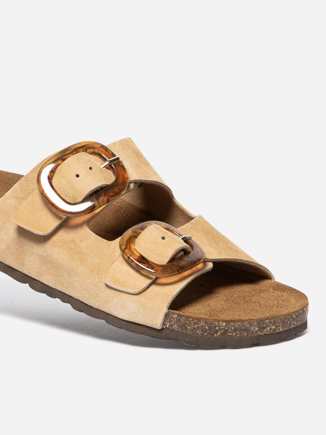 Mules femme caramel RAYANNA