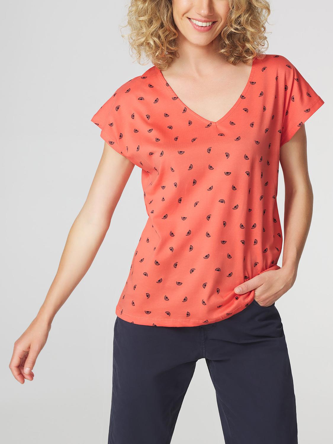 T-shirt Femme Jersey Motifs Marine et Vert EDDENSAN