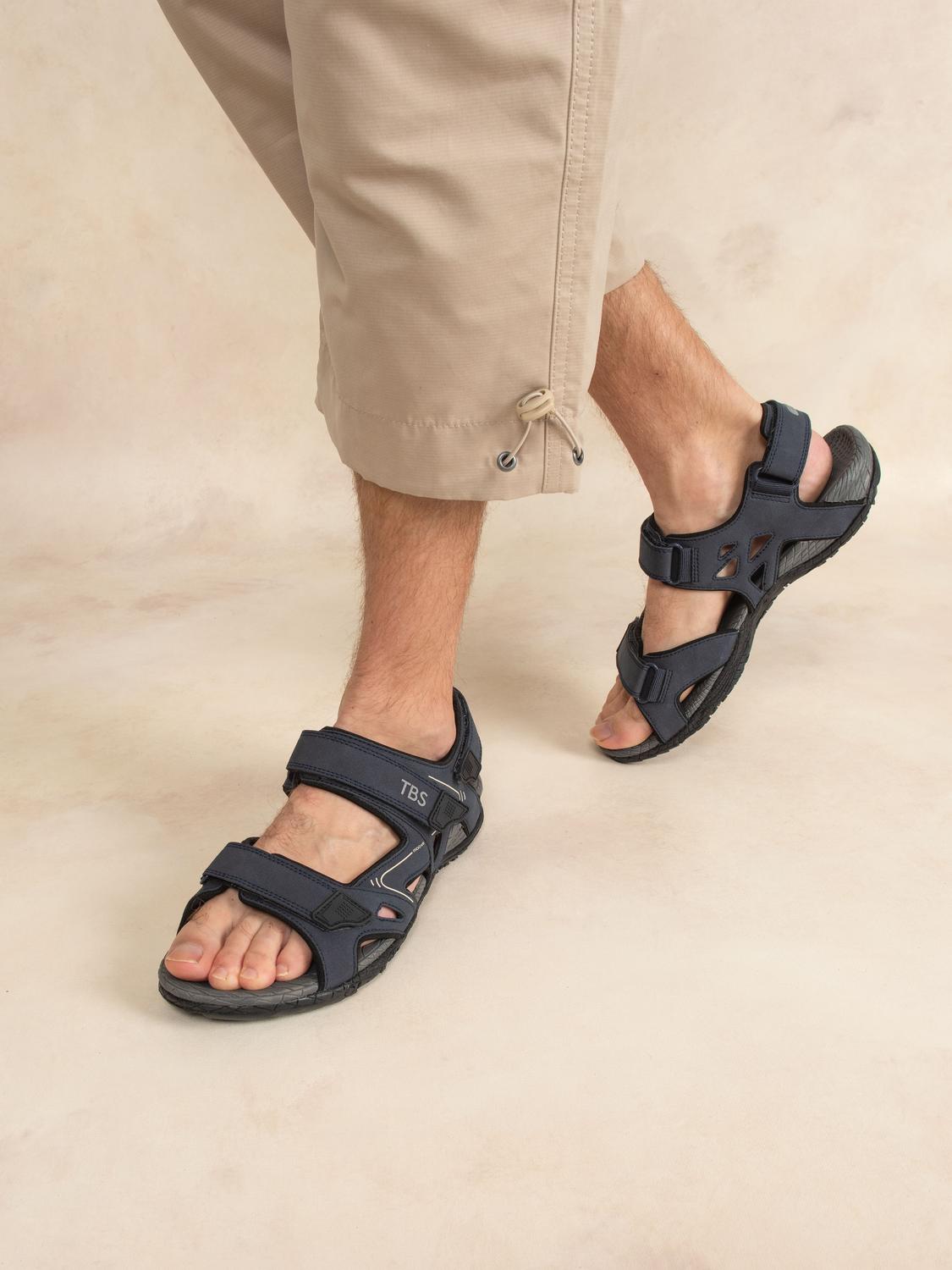 Sandales plates homme navy TREKMON