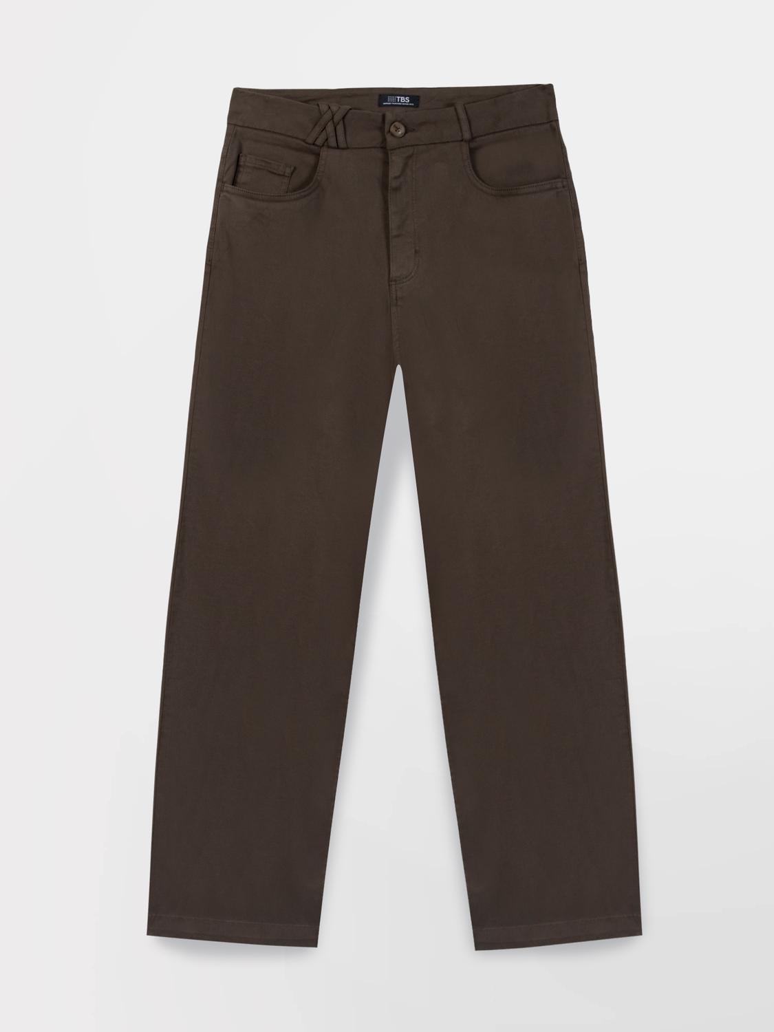 Pantalon Femme Gabardine Brun SINTAPAN