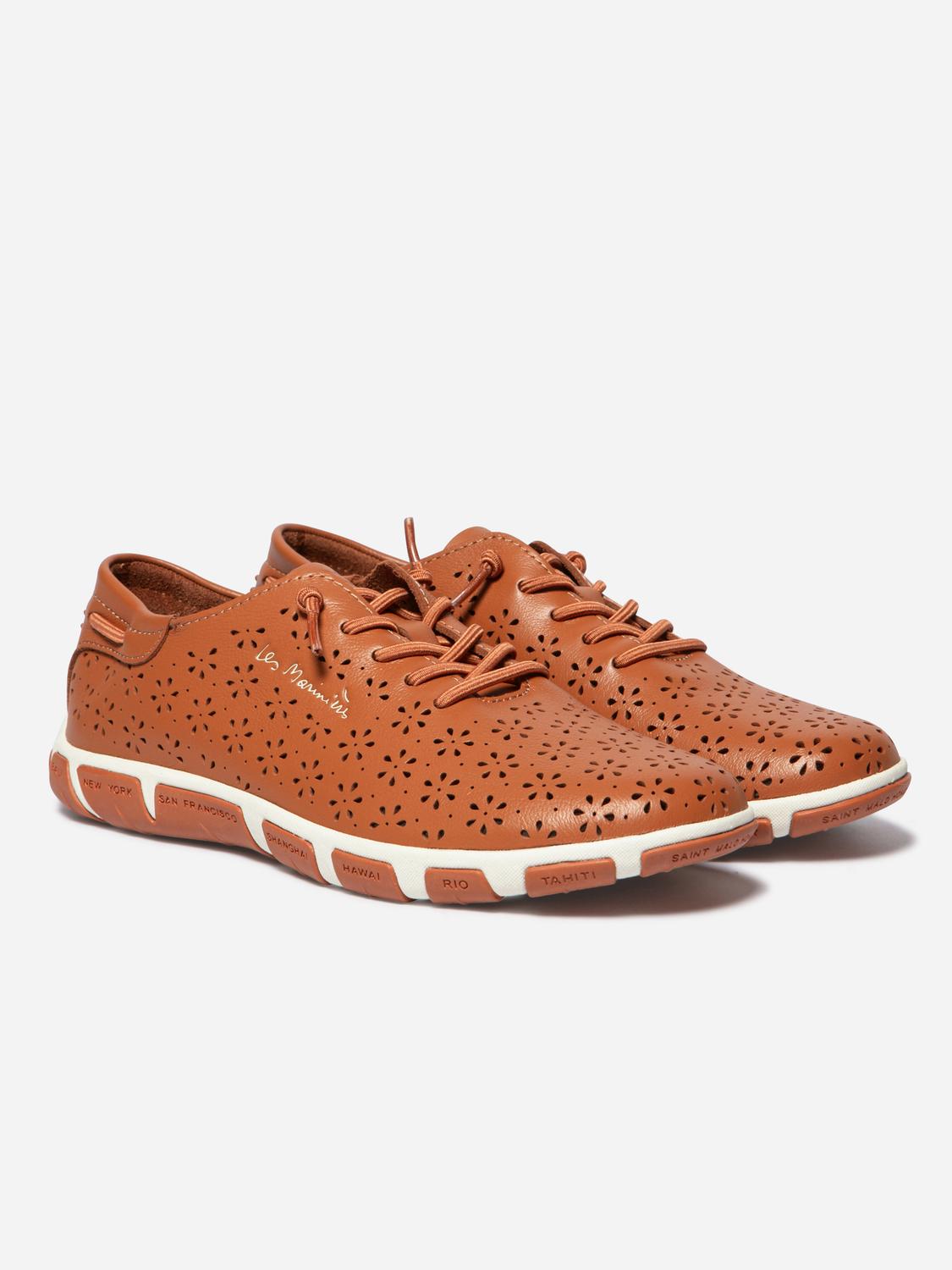 Women's leather sneakers Cinnamon JAZFLOR