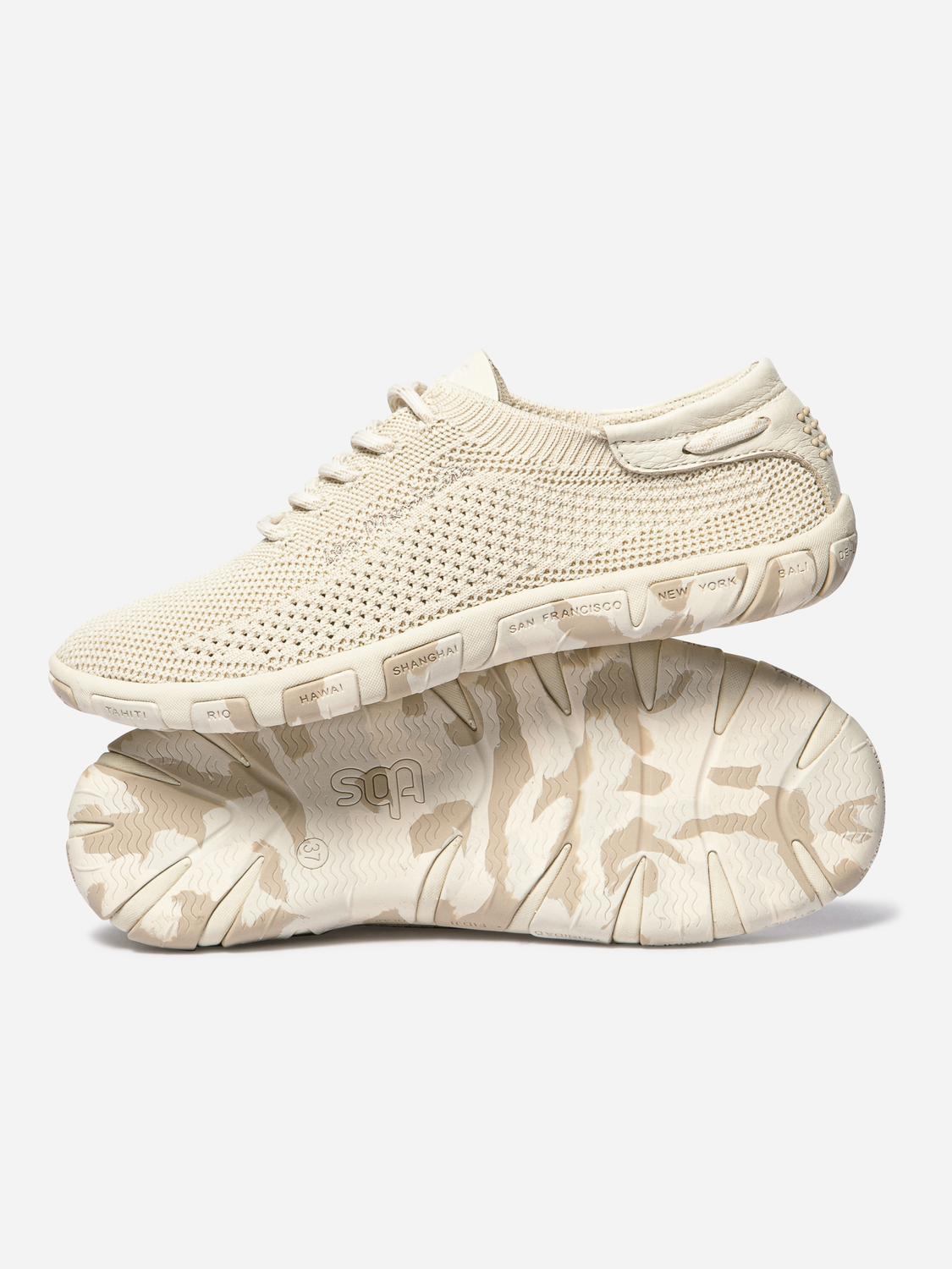 Tennis en toile femme ecru camo JAZARIA