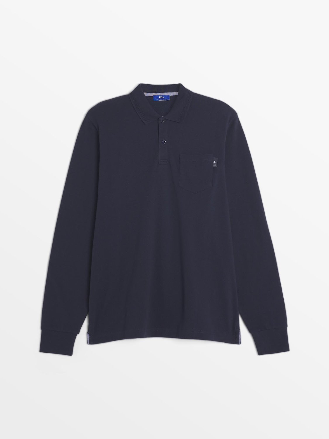 Polo Homme Chaud Manches Longues Marine