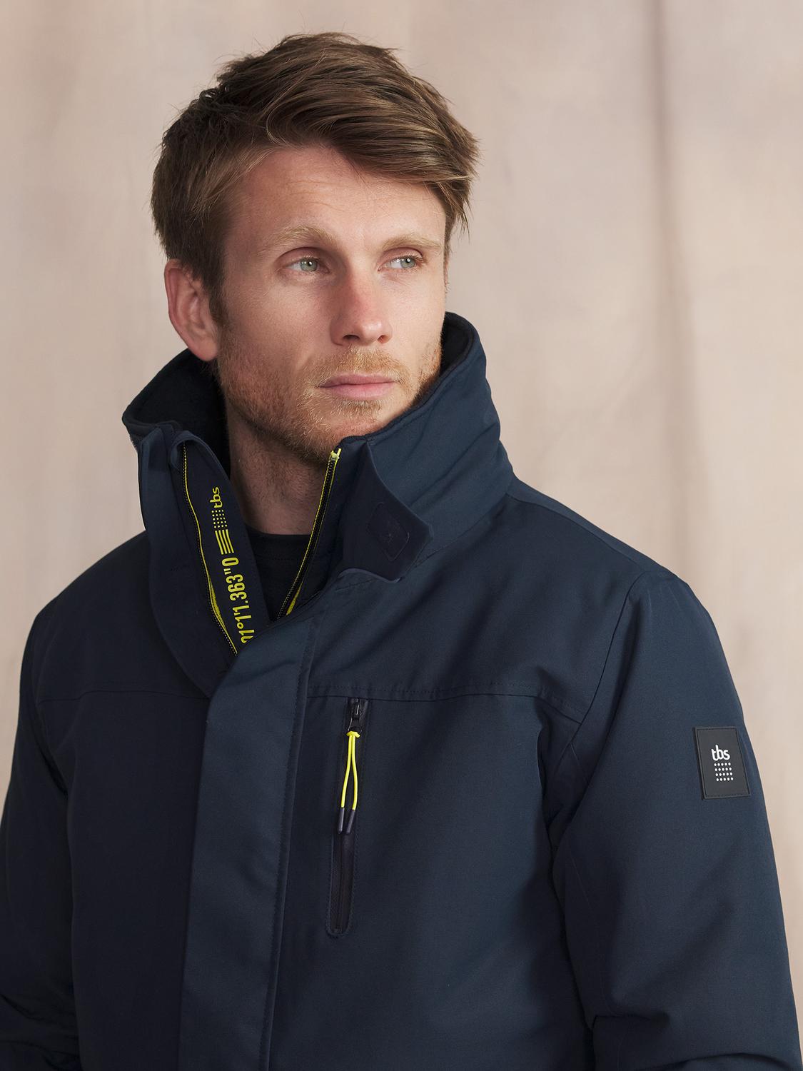 Veste de Quart Homme Imperméable Capuche Marine & Jaune QUARTVES Veste de Quart Homme Imperméable Capuche Marine & Jaune QUARTVES
