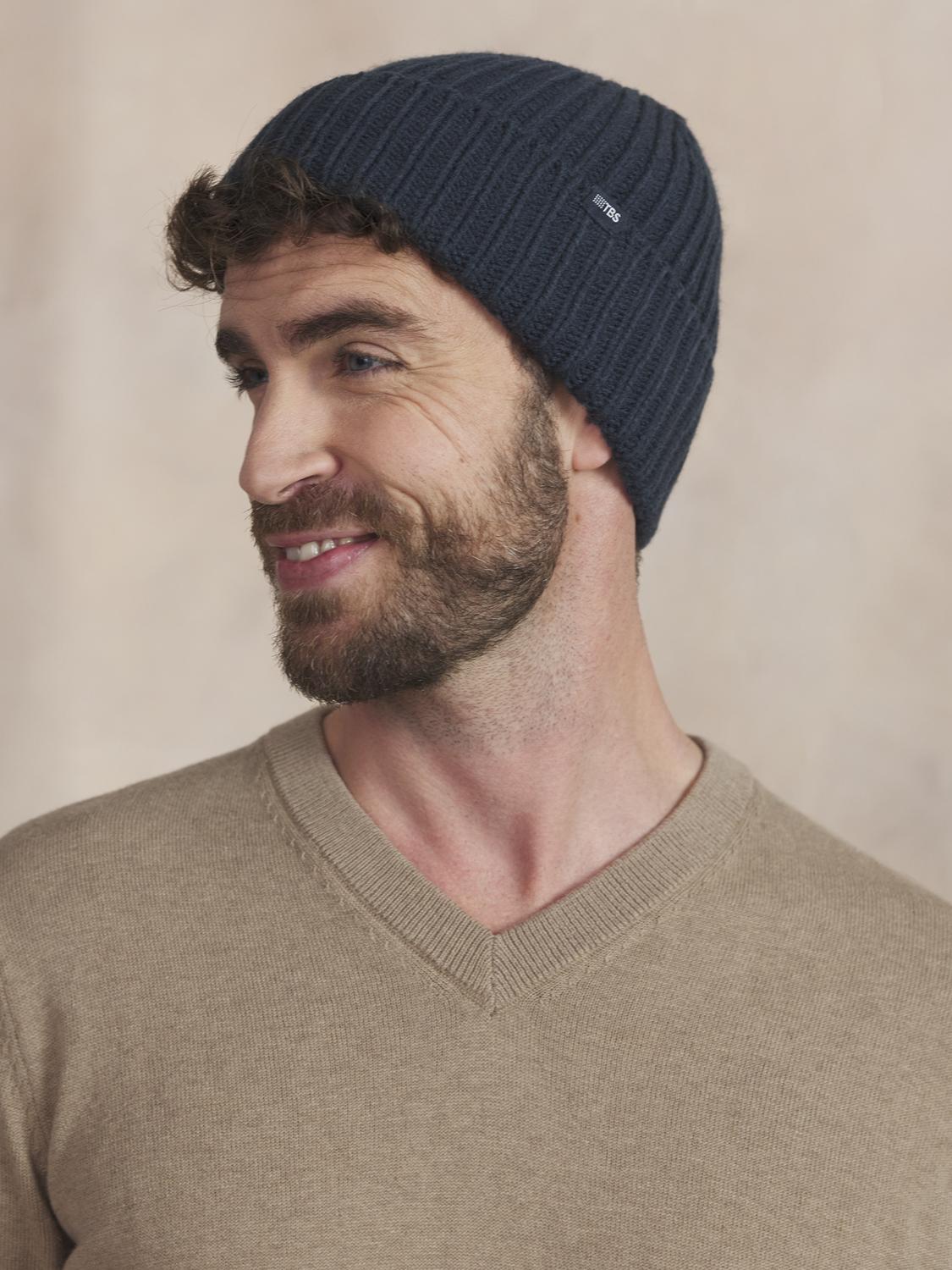 Bonnet Mixte Textile Navy MANUBON