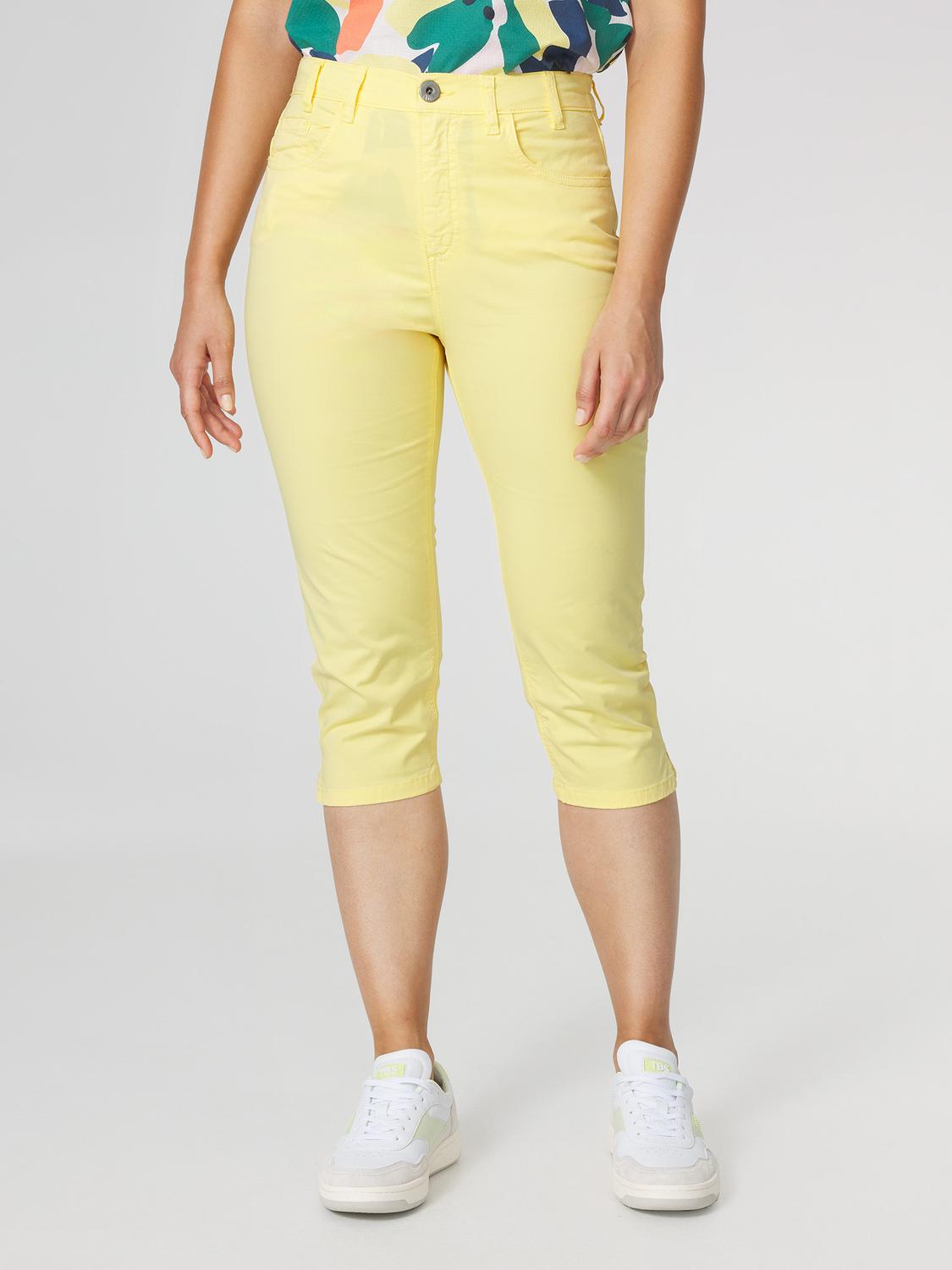 Corsaire Femme Ceinture Semi-élastiquée Jaune SANTACOR