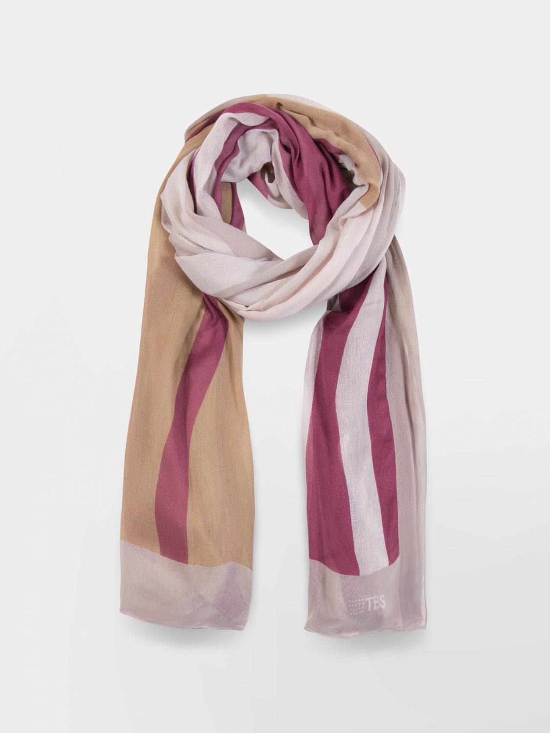 Foulard Femme Léger Rectangulaire Rayures LOUNAFOU Foulard Femme Léger Rectangulaire Rayures LOUNAFOU