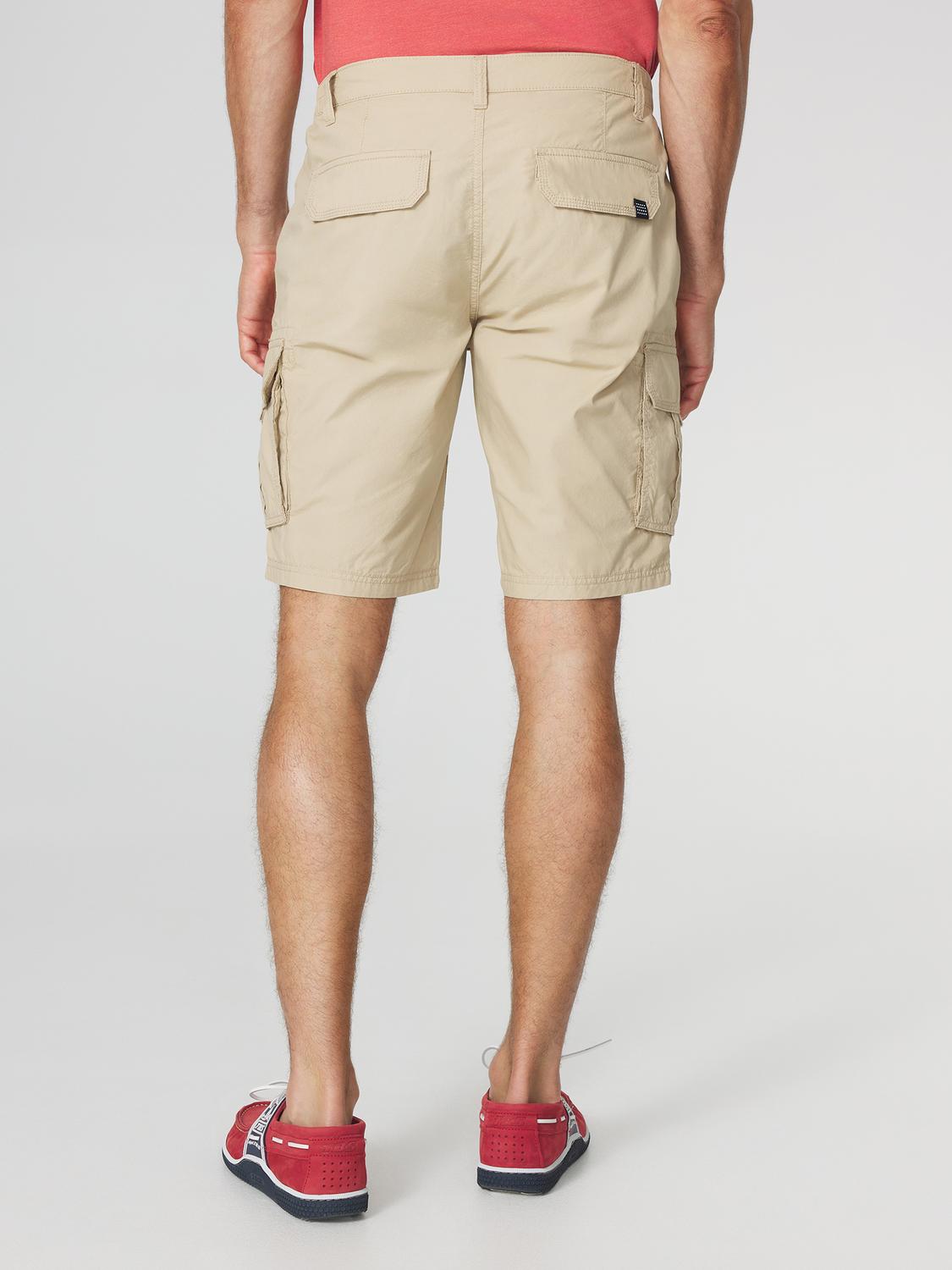 Bermuda Homme Ceinture Semi-élastiquée Beige VALENBER