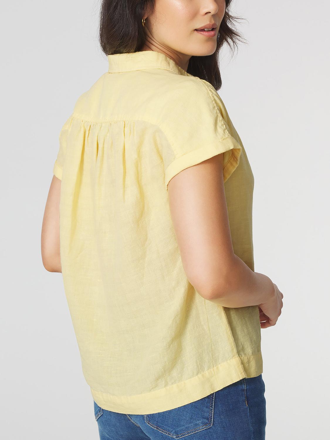 Blouse Femme Lin et Coton Jaune ILONAMIS