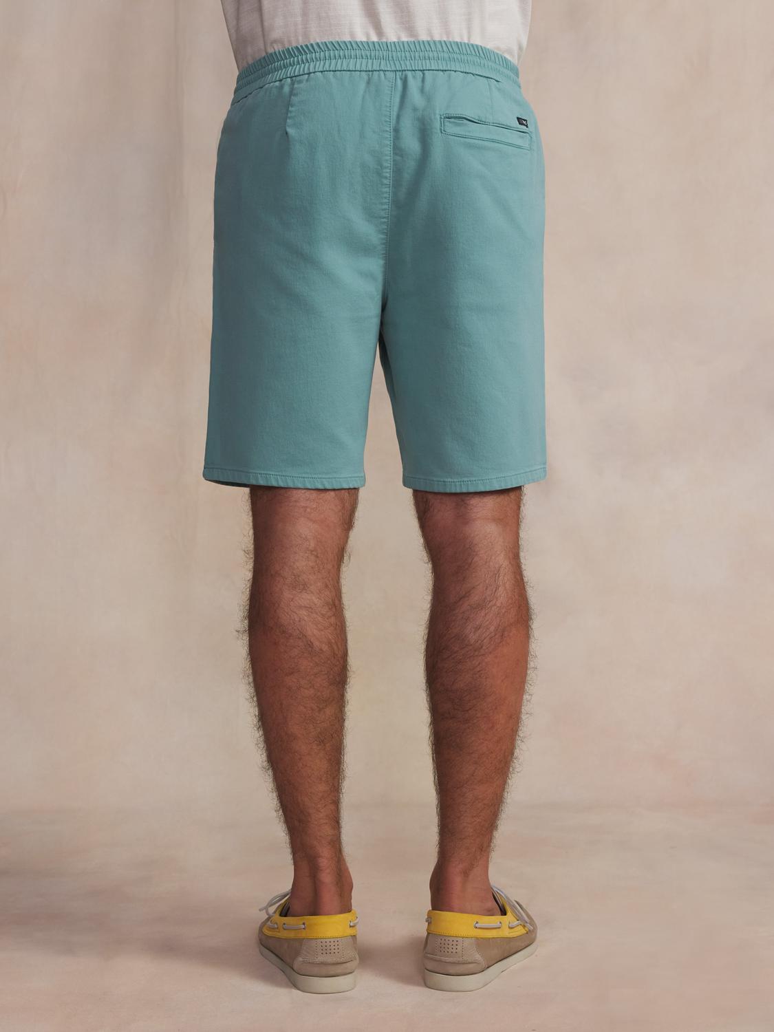 Bermuda homme vert Coton lin FILEPBER