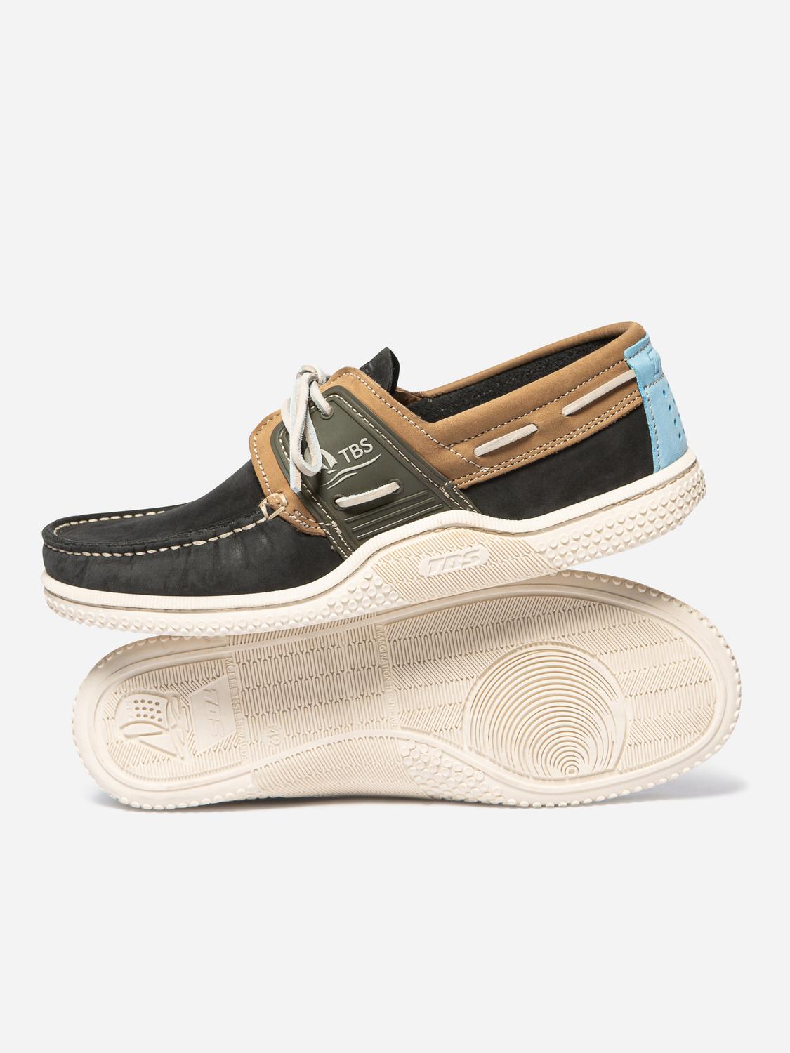 Chaussures bateau homme navy et tan GLOSAIL