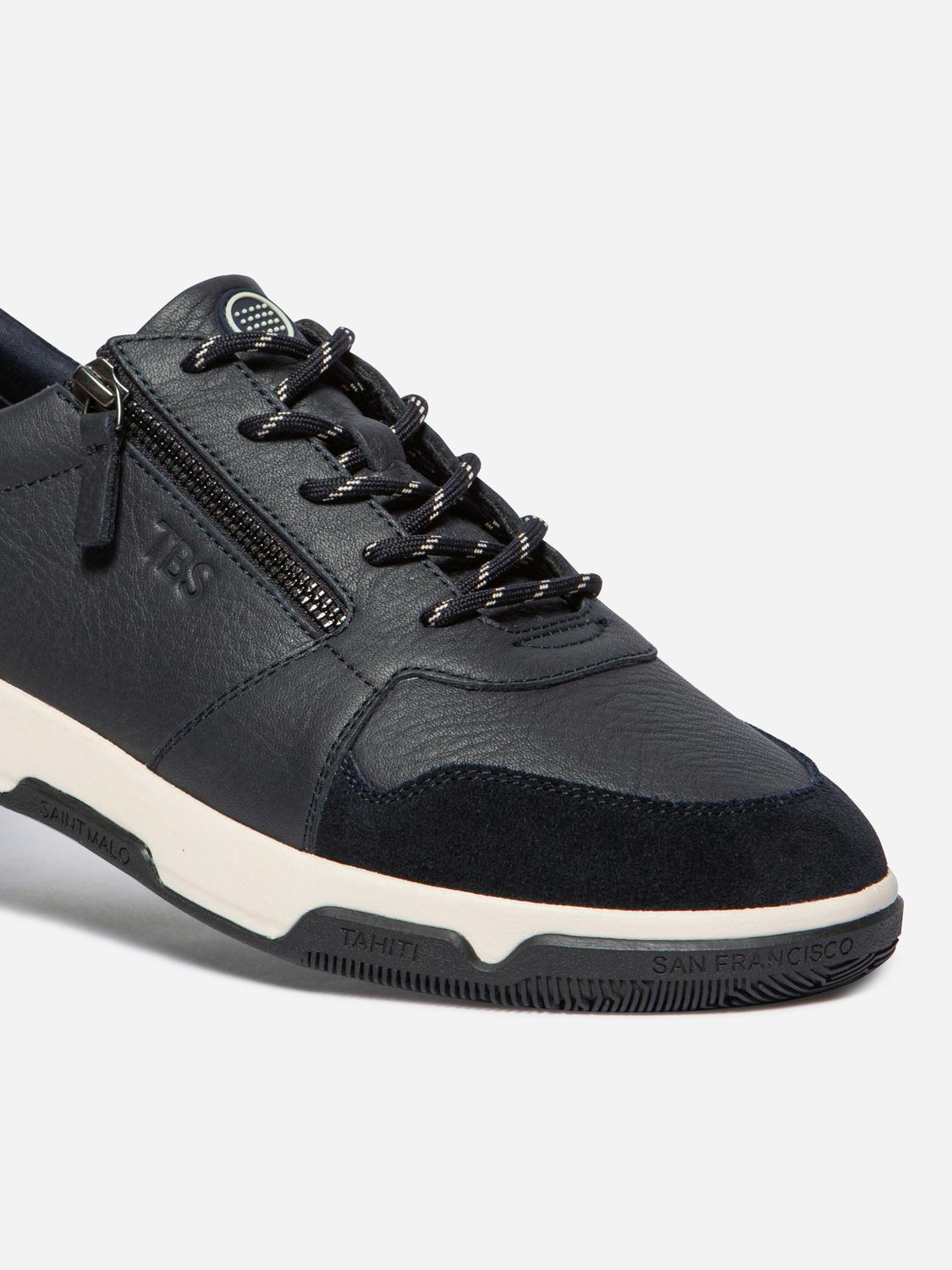 Tennis en cuir homme navy GEDEZIP
