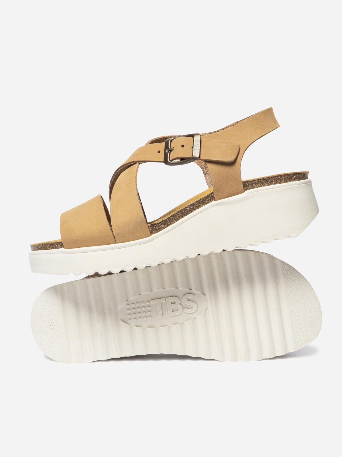 Sandales compensées femme latte CLARIAH