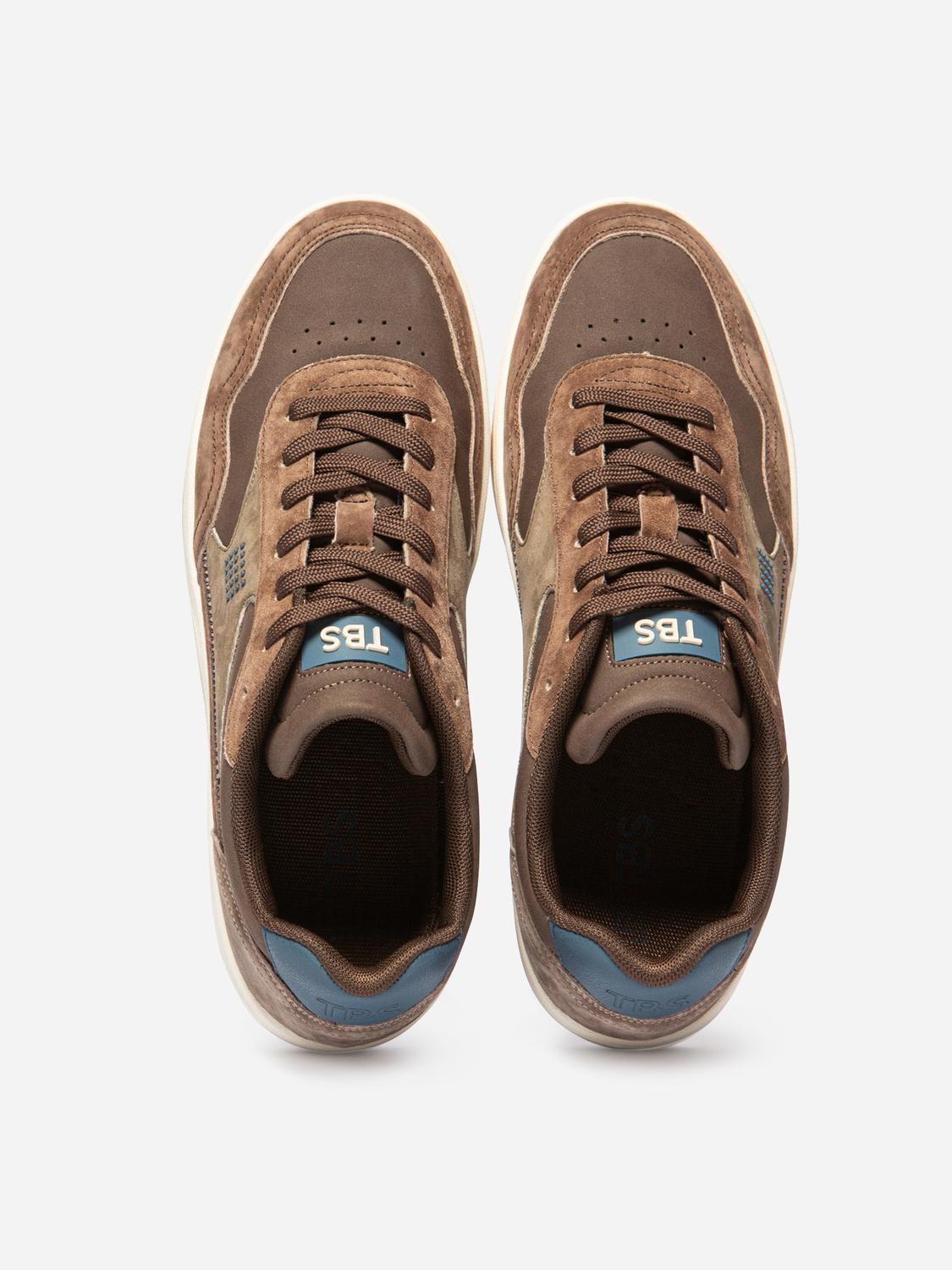 Tennis Homme Cuir Nubuck Marron ALMERIO Tennis Homme Cuir Nubuck Marron ALMERIO