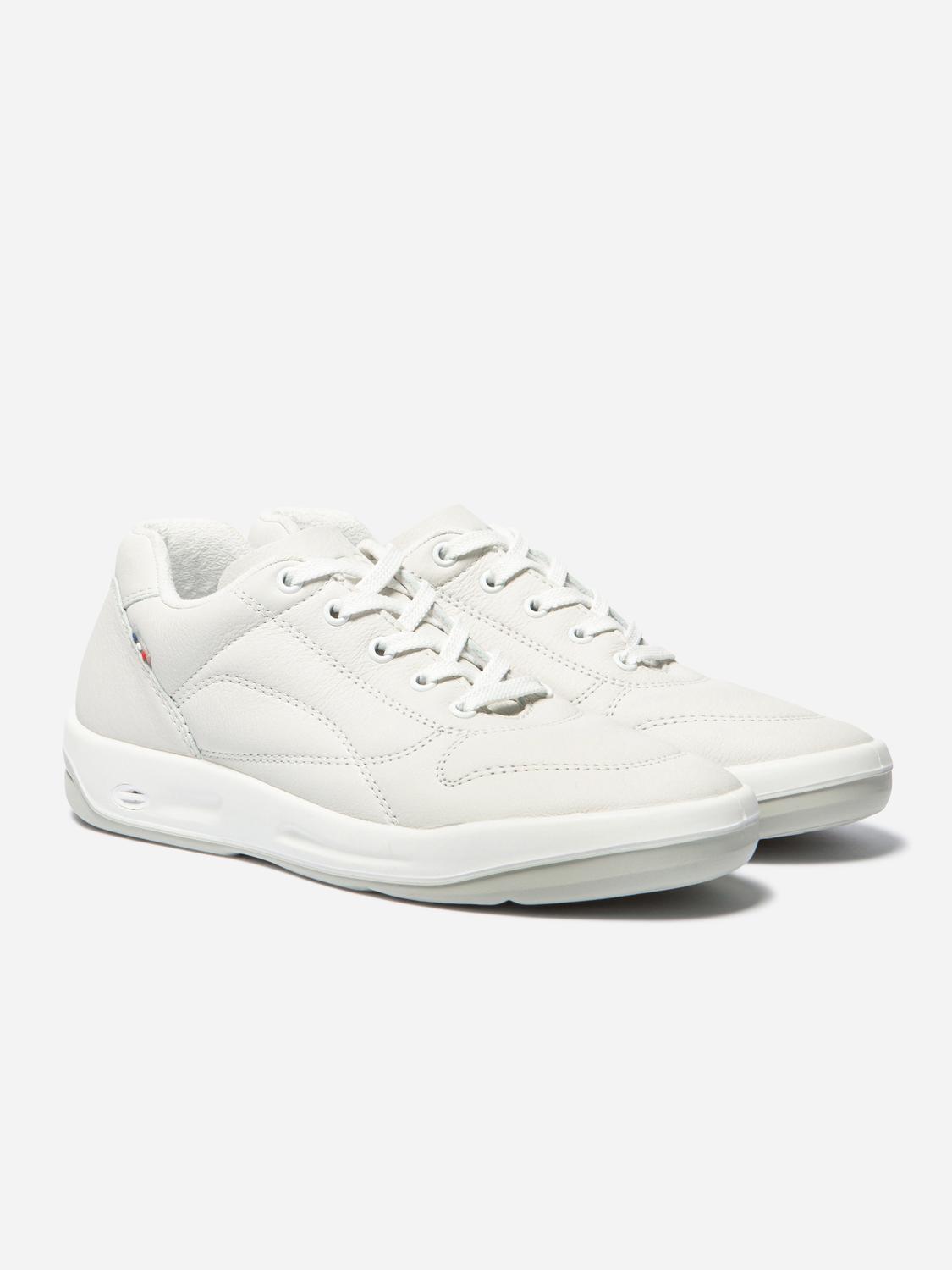 Baskets Homme Confort Dessus Cuir Blanc