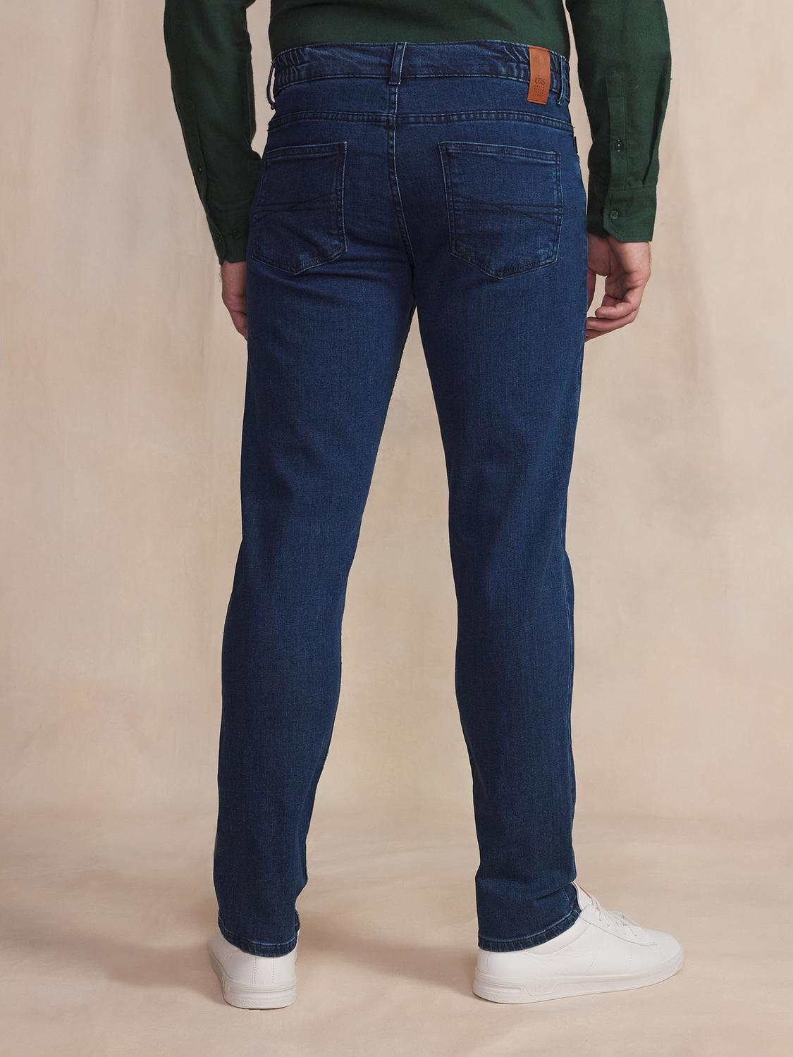 Jean Brut Homme Coupe Droite Ceinture Elastiquée Jean Brut Homme Coupe Droite Ceinture Elastiquée