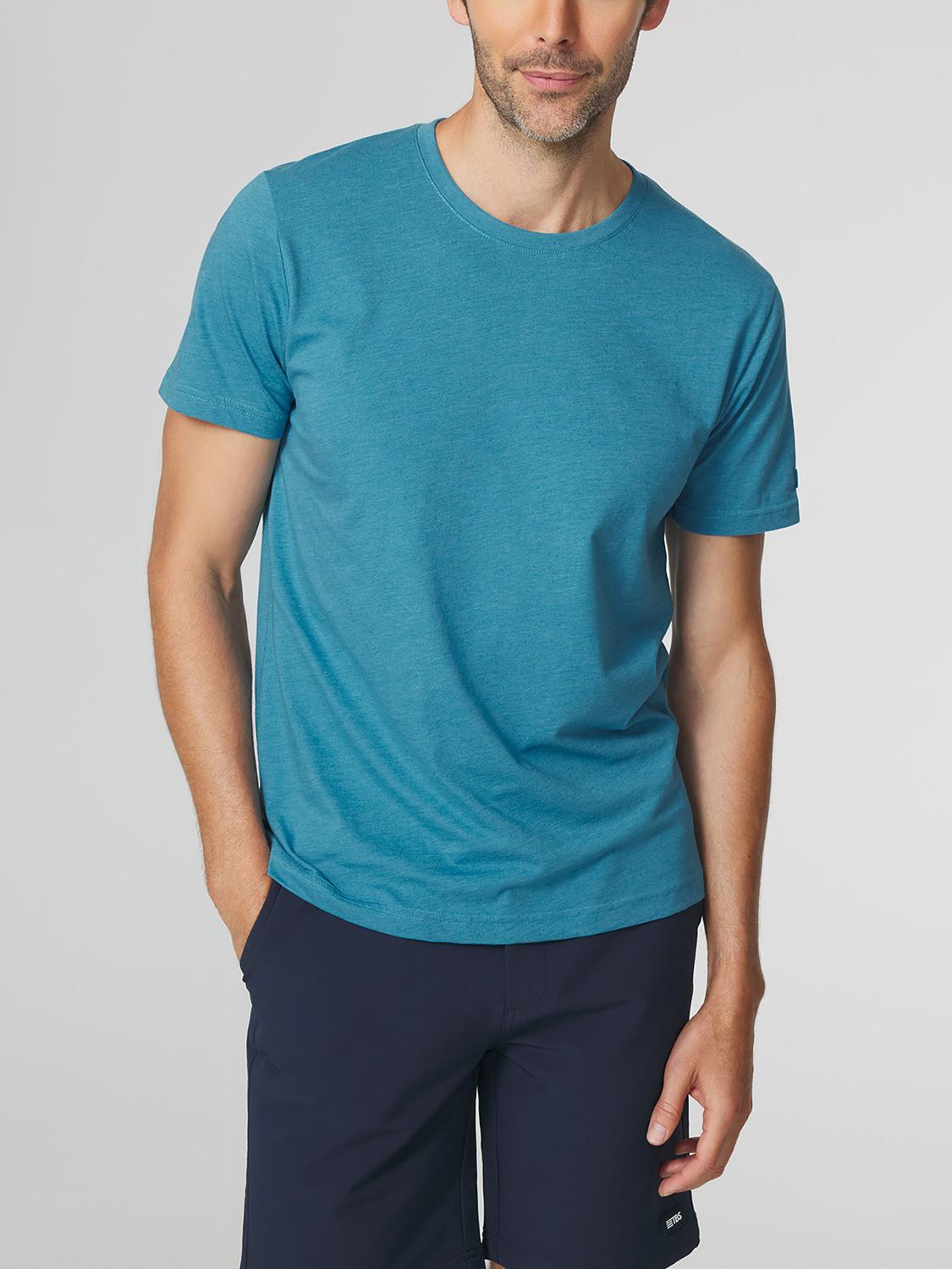 T-shirt Homme Coupe Ajustée Jersey Bleu Canard PIERETEE