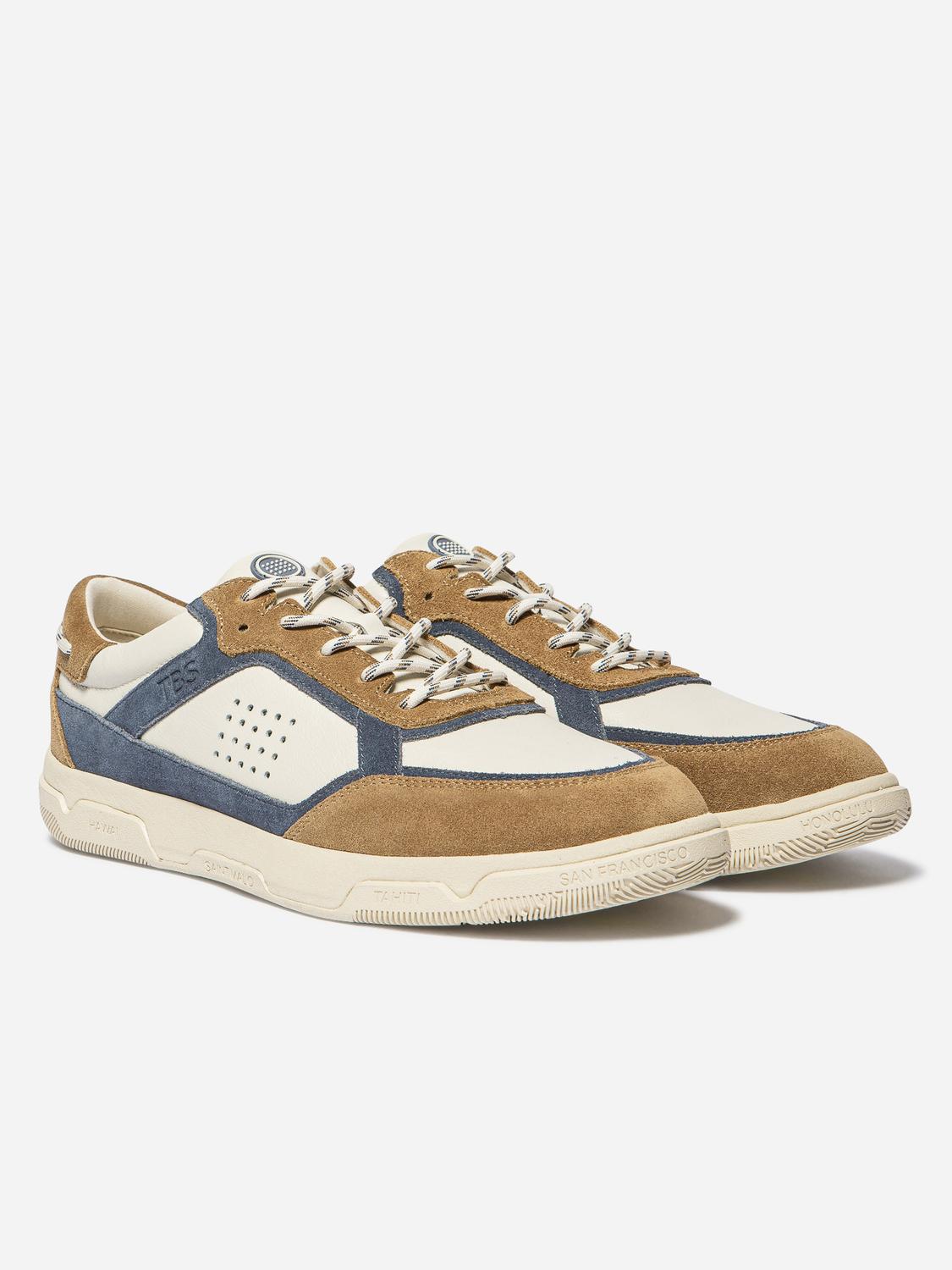Tennis Homme Textile Tofu et Marron et Ardoise GUYLHEM