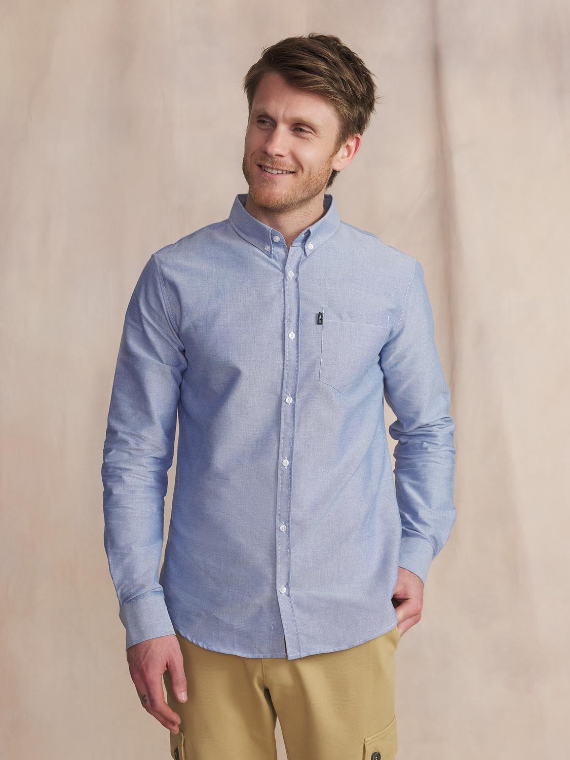 Chemise Chambray Manches Longues Bleu BRADYCHE Chemise Chambray Manches Longues Bleu BRADYCHE