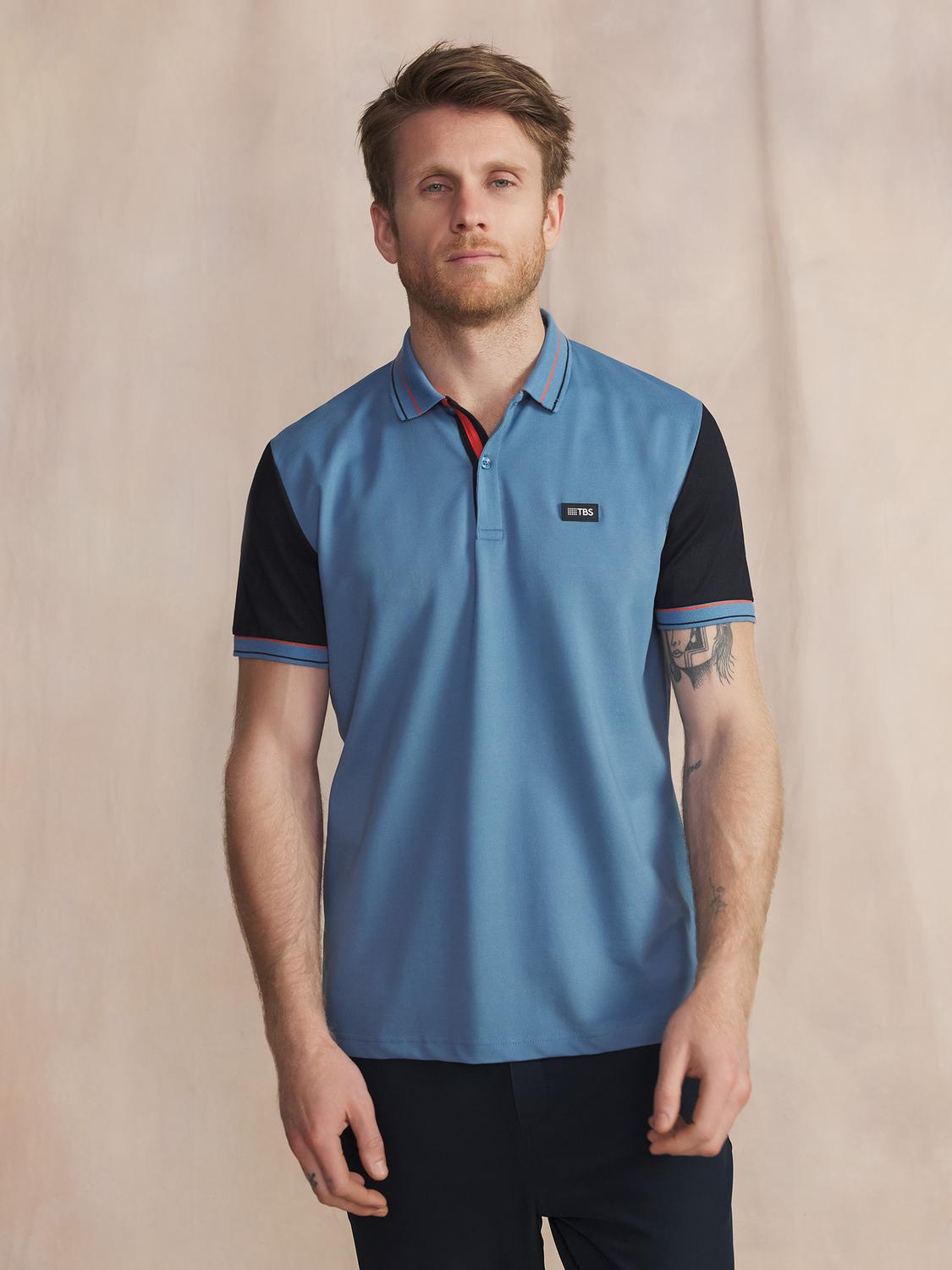 Polo Manches Courtes Bleu IONASPOL Polo Manches Courtes Bleu IONASPOL