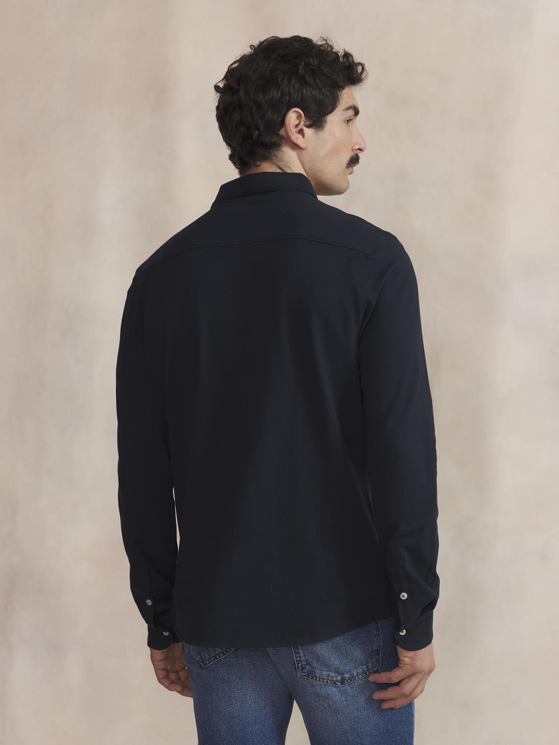 Chemise Homme Coton Marine YVAINCHE