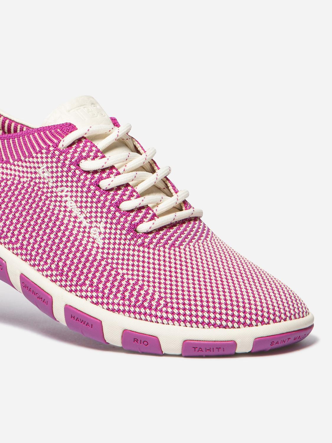 Tennis en toile femme fuschia et creme JAZARIA