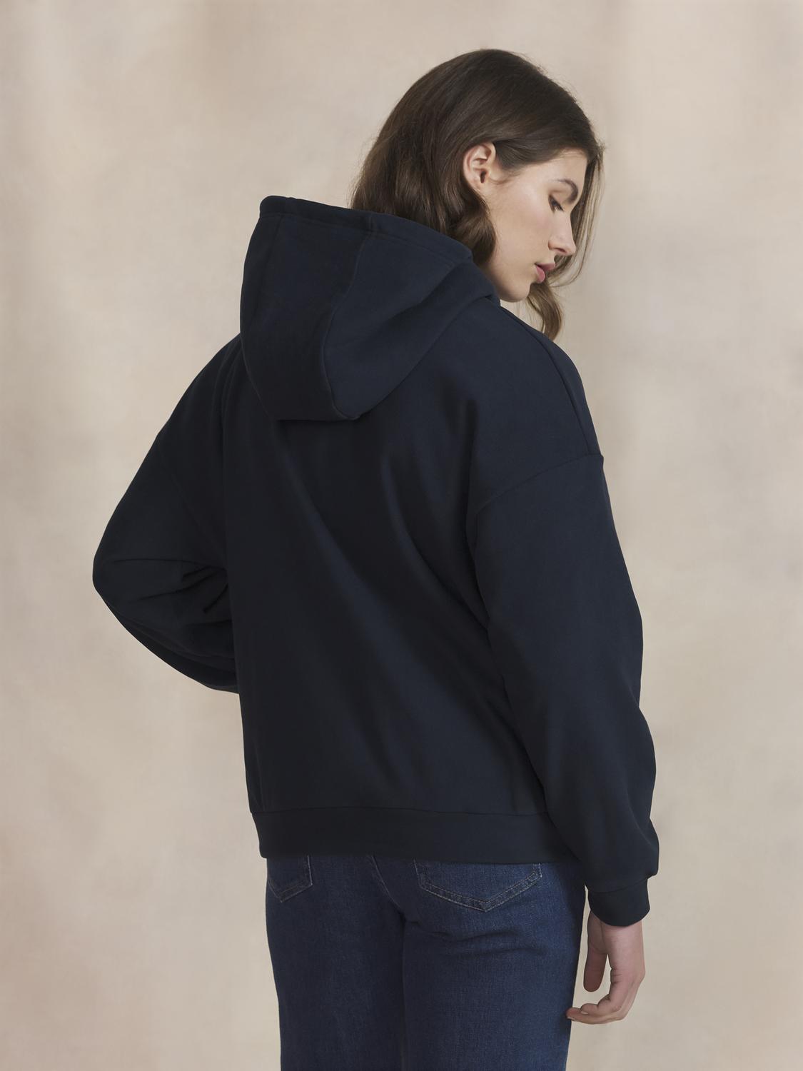 Sweat Col Camionneur Femme Marine SOLYACAM