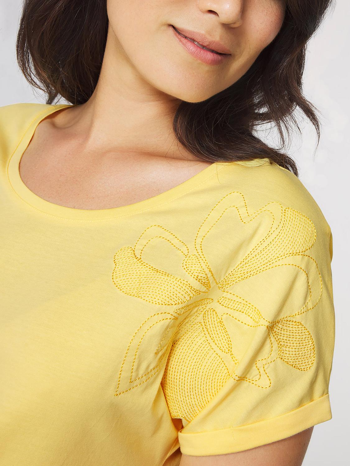 T-shirt Femme Jersey Jaune ZELDATEE