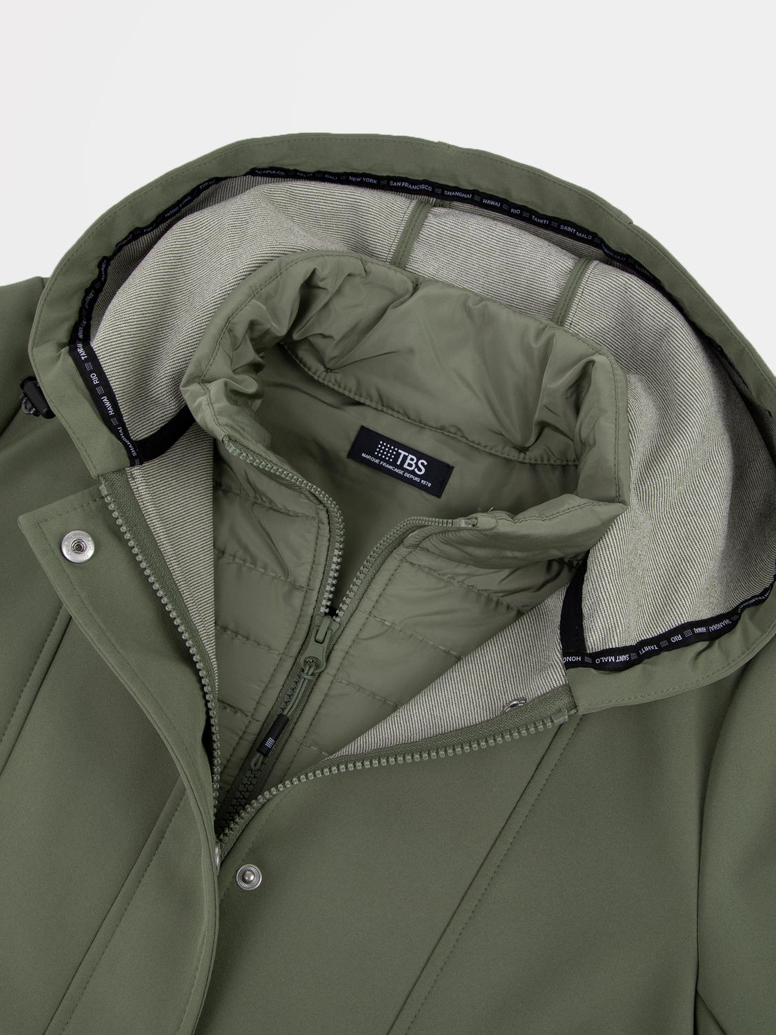 Veste Longue Femme Imperméable A Capuche Vert FANNYLON