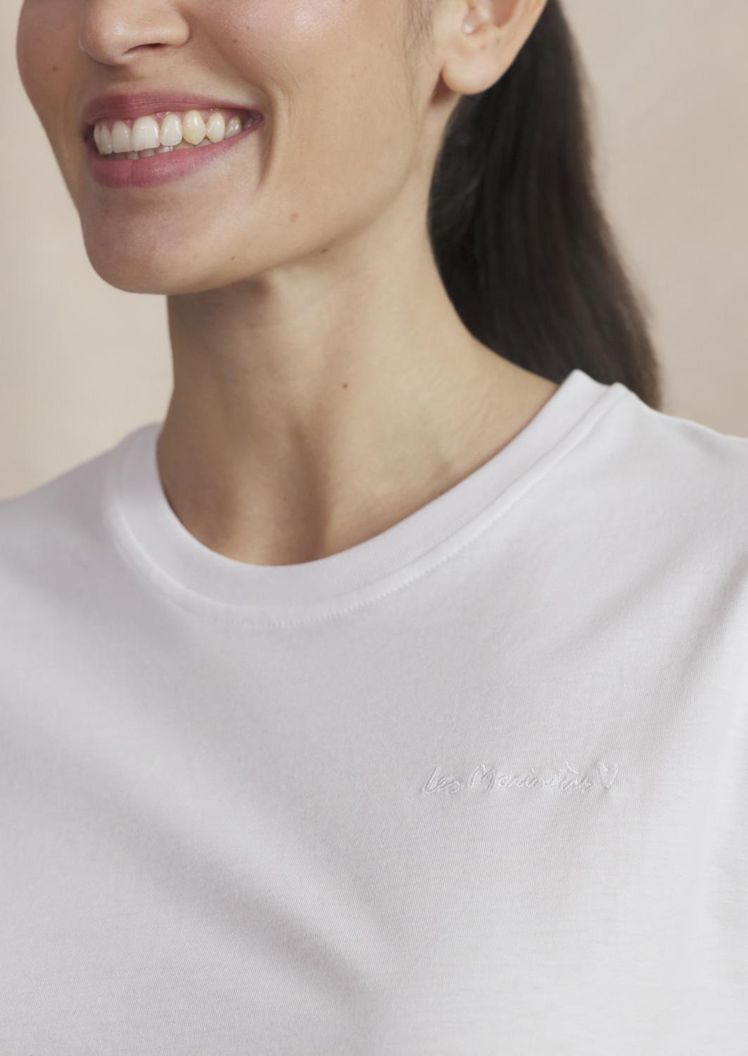 Women's knit T-shirt White SELIATEE
