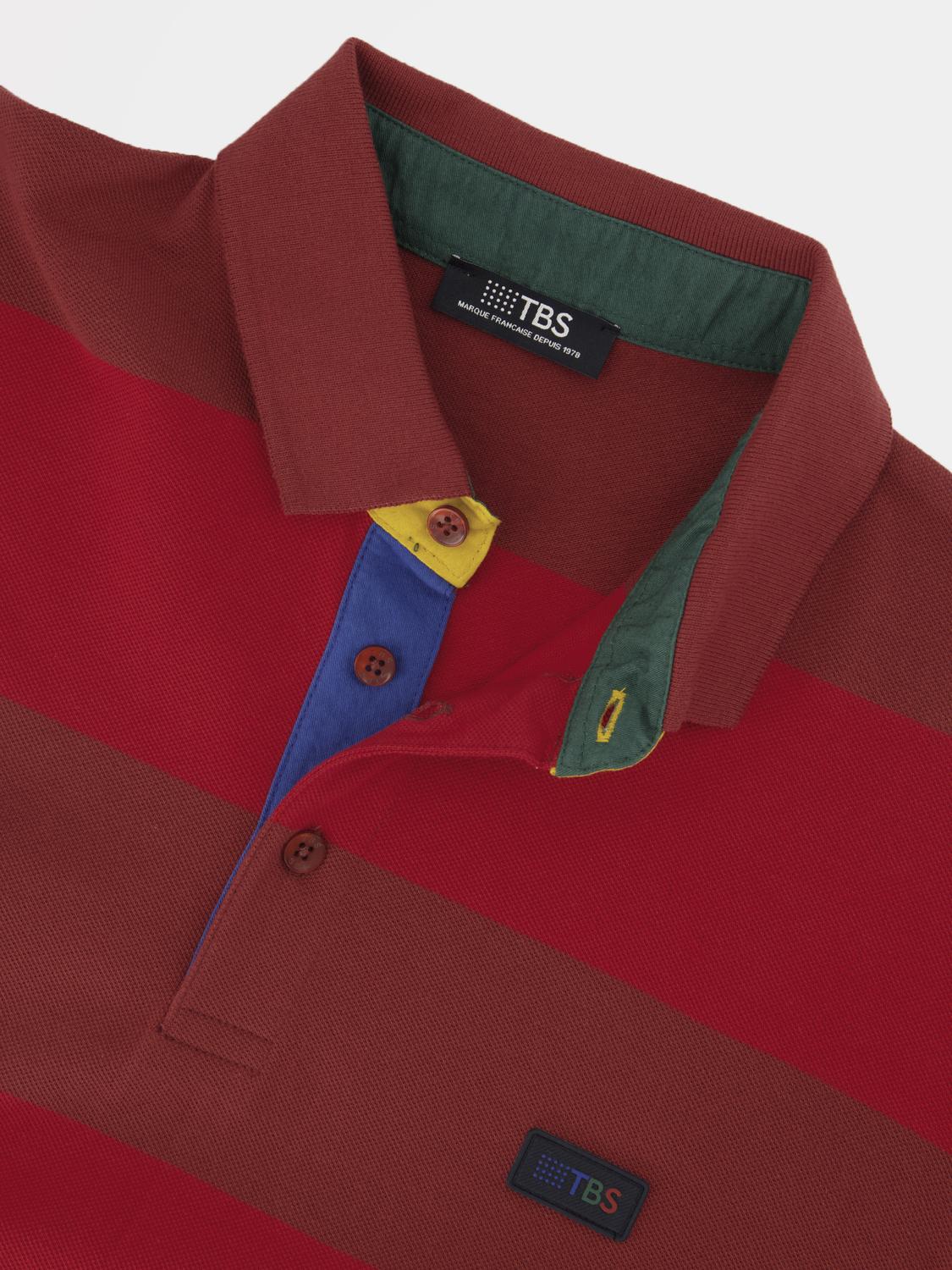 Polo Cepage Manches Longues Rouge MATIOPOL Polo Cepage Manches Longues Rouge MATIOPOL