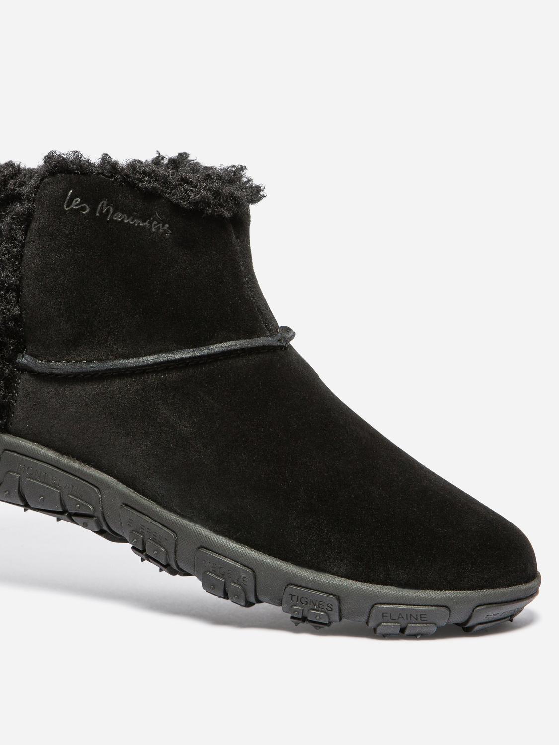 Boots Femme Cuir Noir JENSNOW