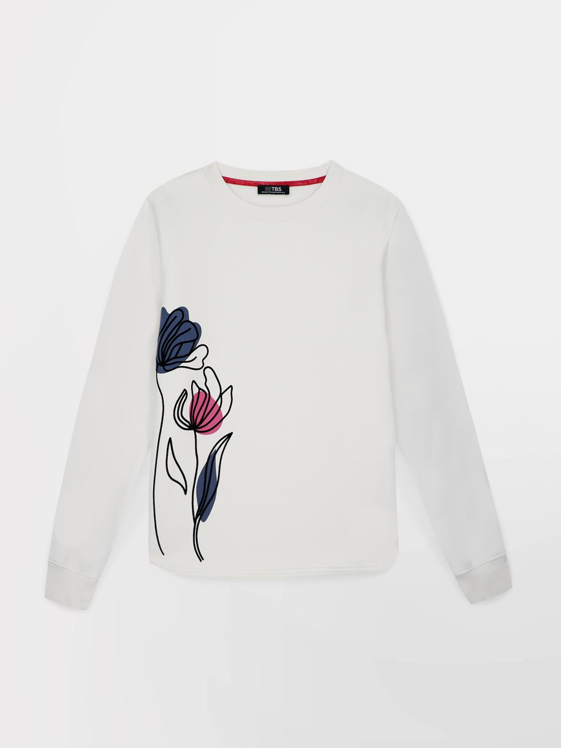 Sweat Arctique Manches Longues Blanc HILDARON Sweat Arctique Manches Longues Blanc HILDARON