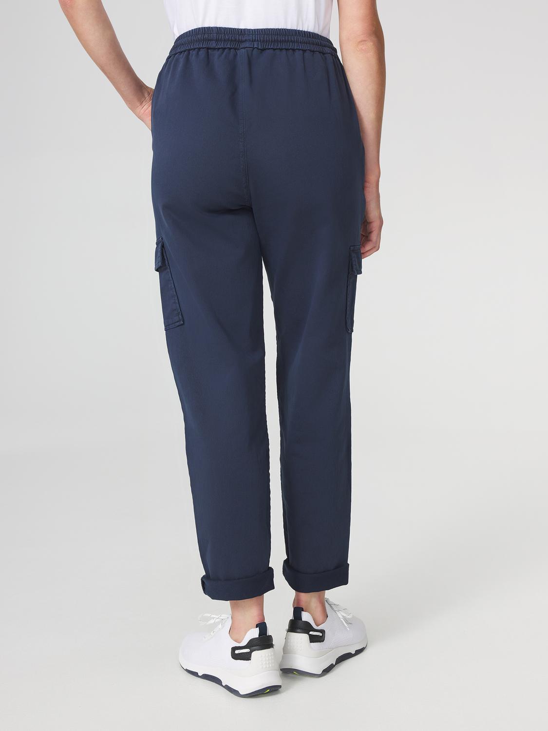 Pantalon Femme Cordon de ressérrage Taille élastiquée Marine IMMAEJOG