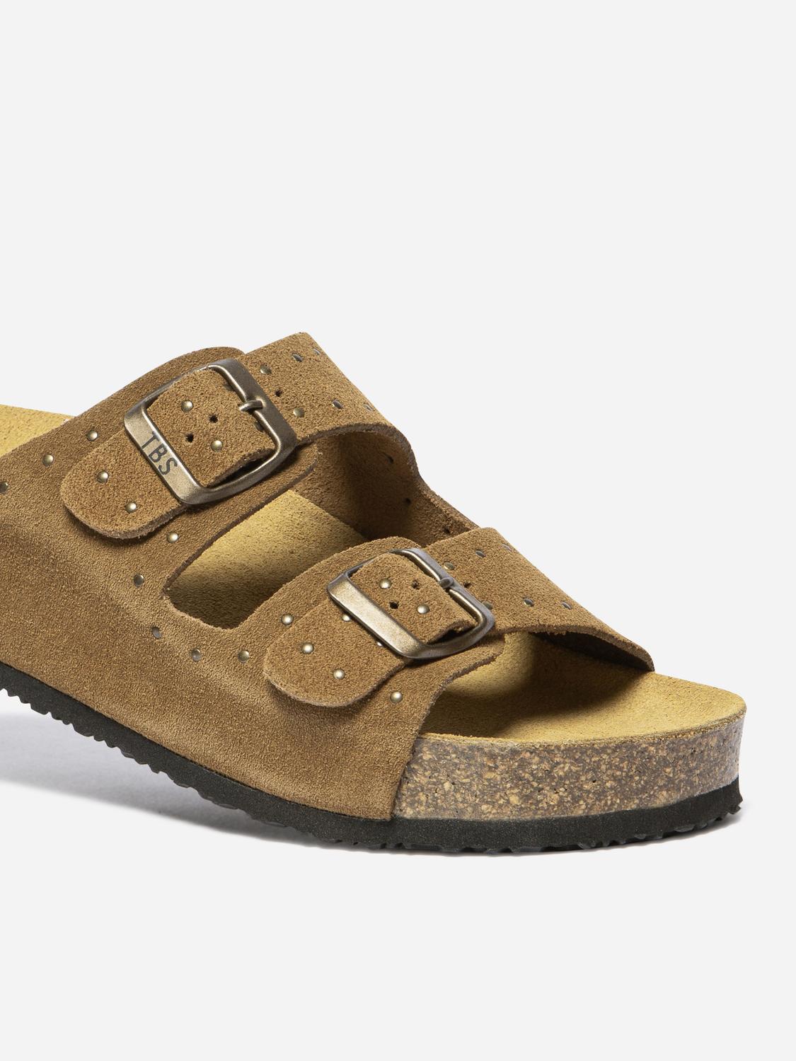 Mules femme chatain NACIERA