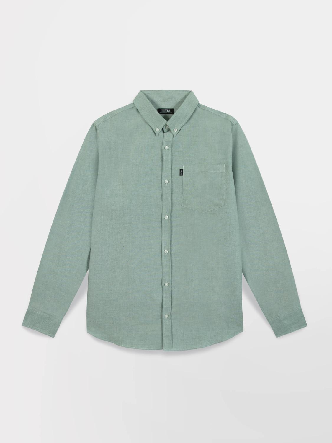 Chemise Trefle Manches Longues Vert BRADYCHE Chemise Trefle Manches Longues Vert BRADYCHE