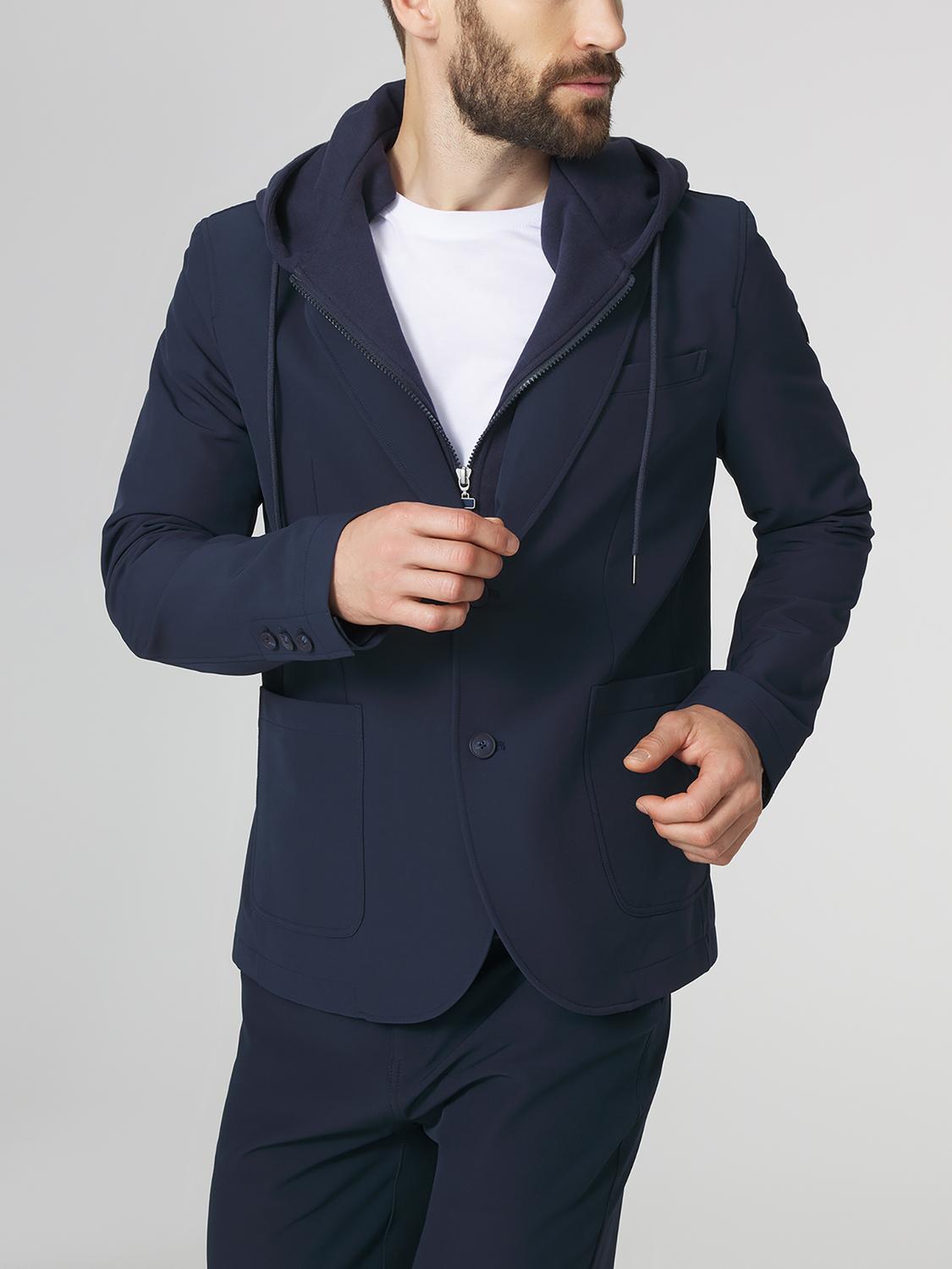 Veste Homme Zippée et Boutonnée Marine FLEEXVES
